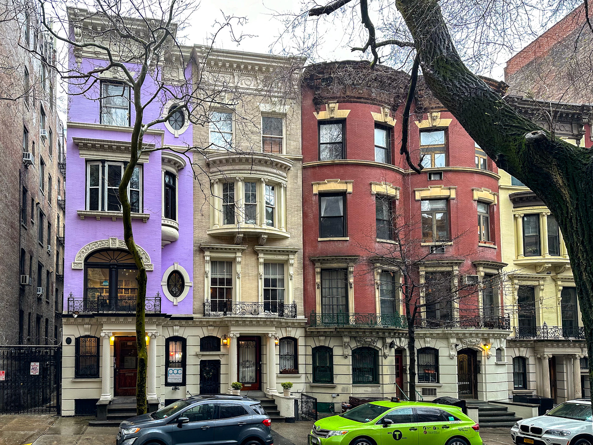 New York, NY, US - Apr 2, 2024: Lavender painted lady in Manhattan Valley