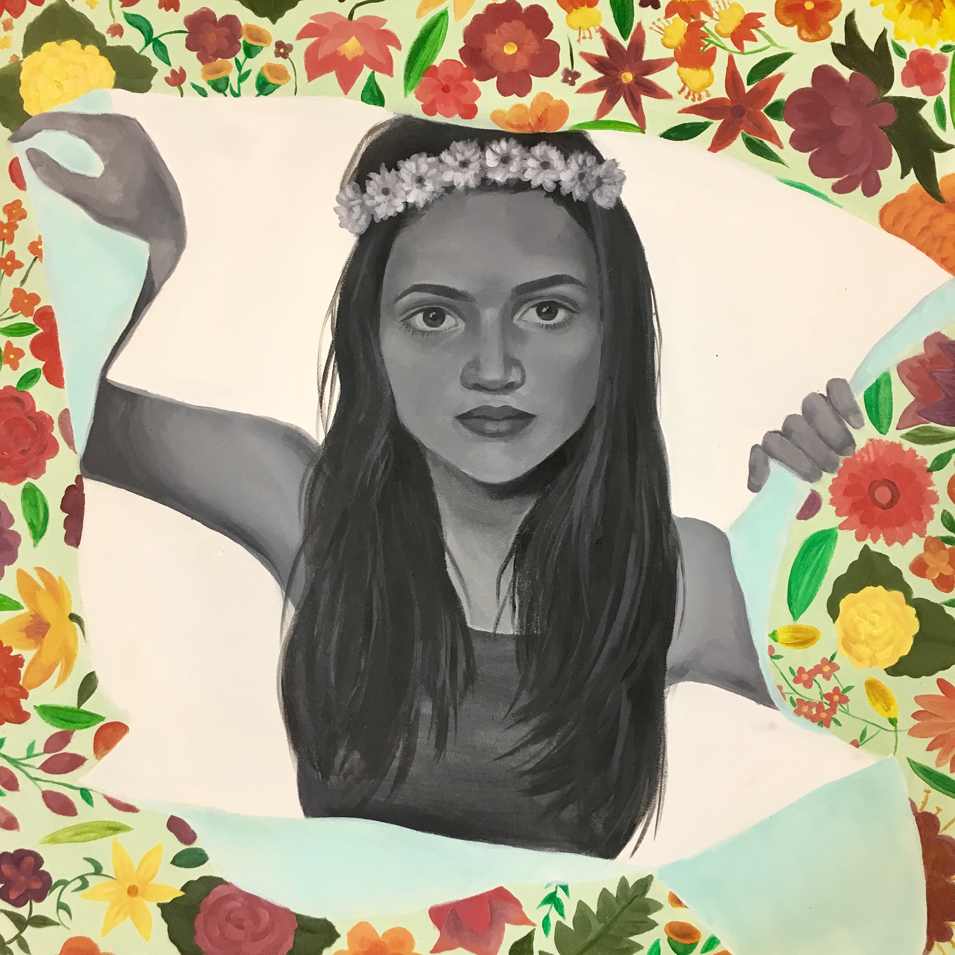 Not Just a Wallflower (acrylic on canvas)