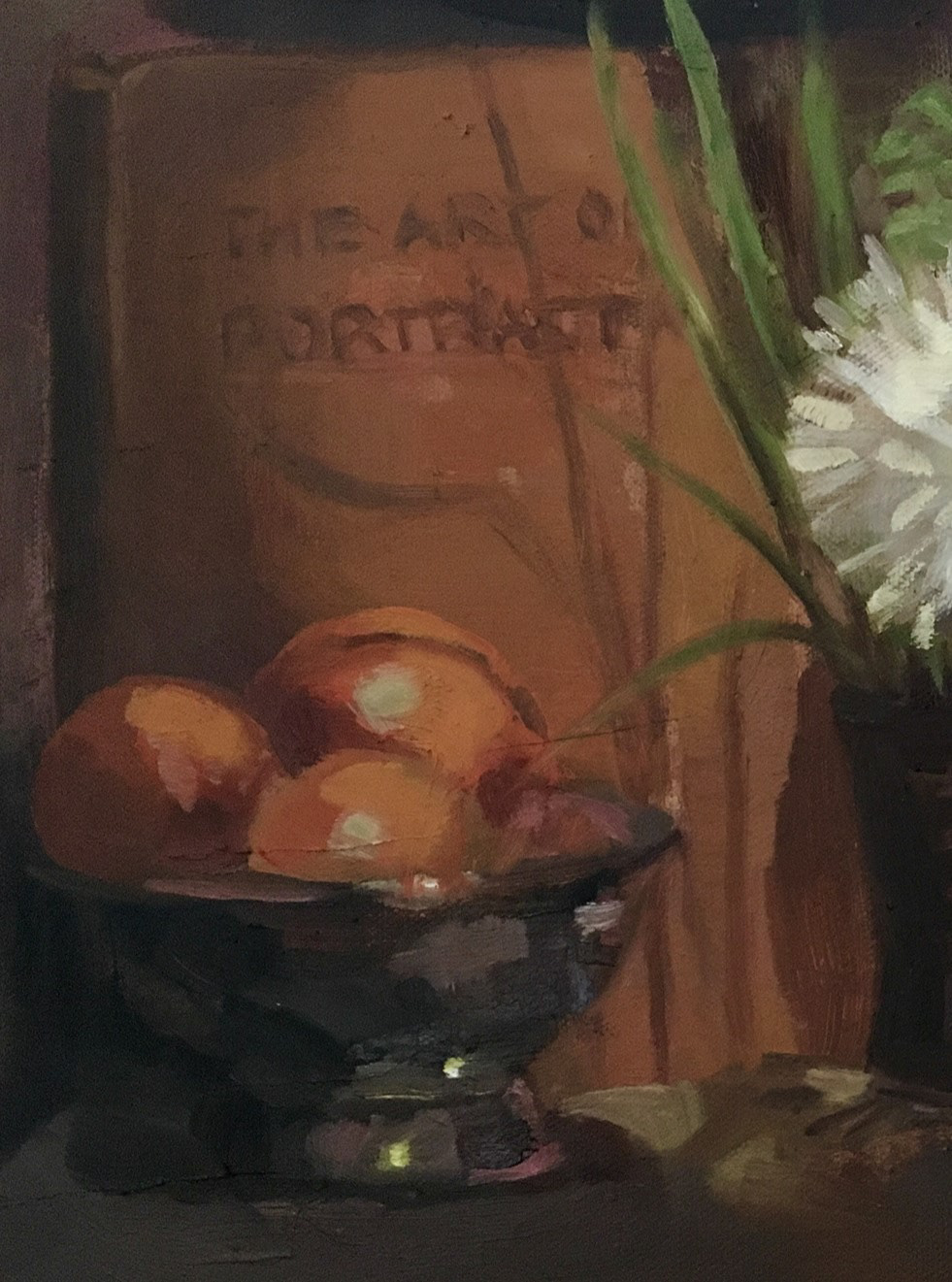 A Portrait of Oranges (oil on canvas)