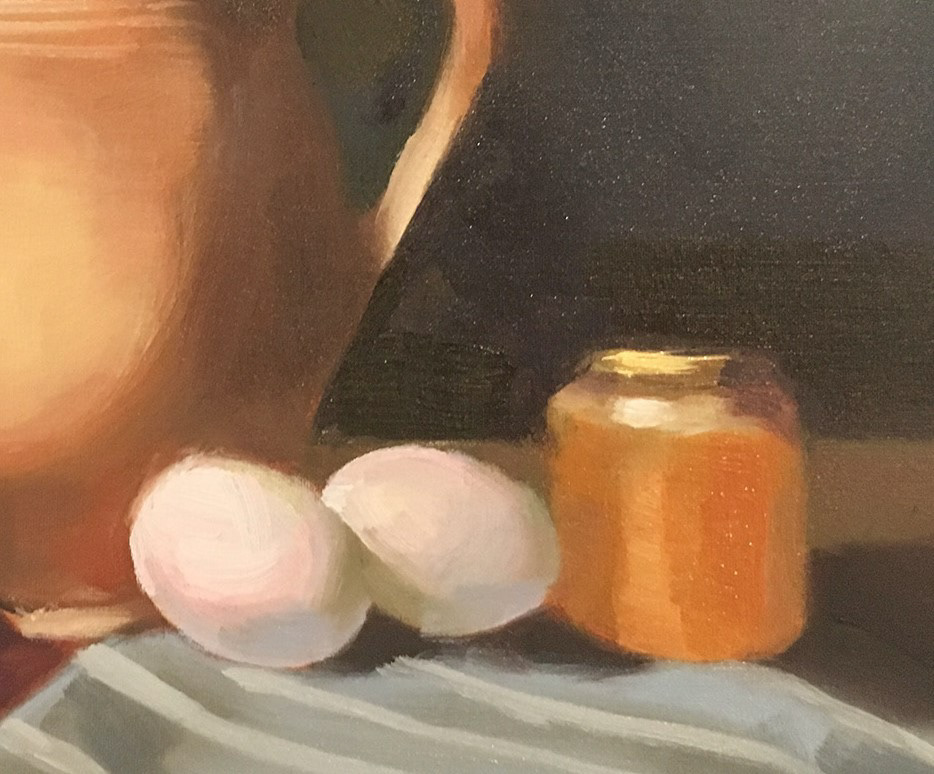 Breakfast Still-Life (oil on wood)