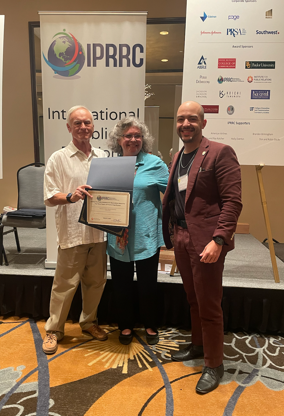 Receiving the Top Paper Award with Collaborator Dr. Donna Davis