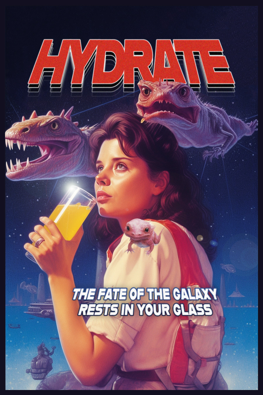 Hydrate is an AR game wherein the user's mysterious alien pet is the key to fighting waves of intergalactic invaders...but only if you drink enough water!