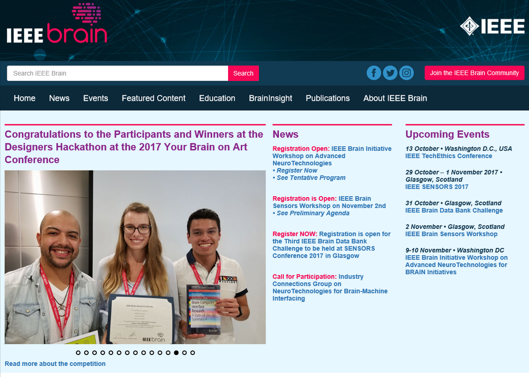 Receiving the Brain-Computer Interface Award at the BOA Conference (Spain, 2017). The AR-based BCI prototype subsequently resulted in a book chapter on new BCI/AR interaction paradigms for storytelling with Guillermo Herrera (right).