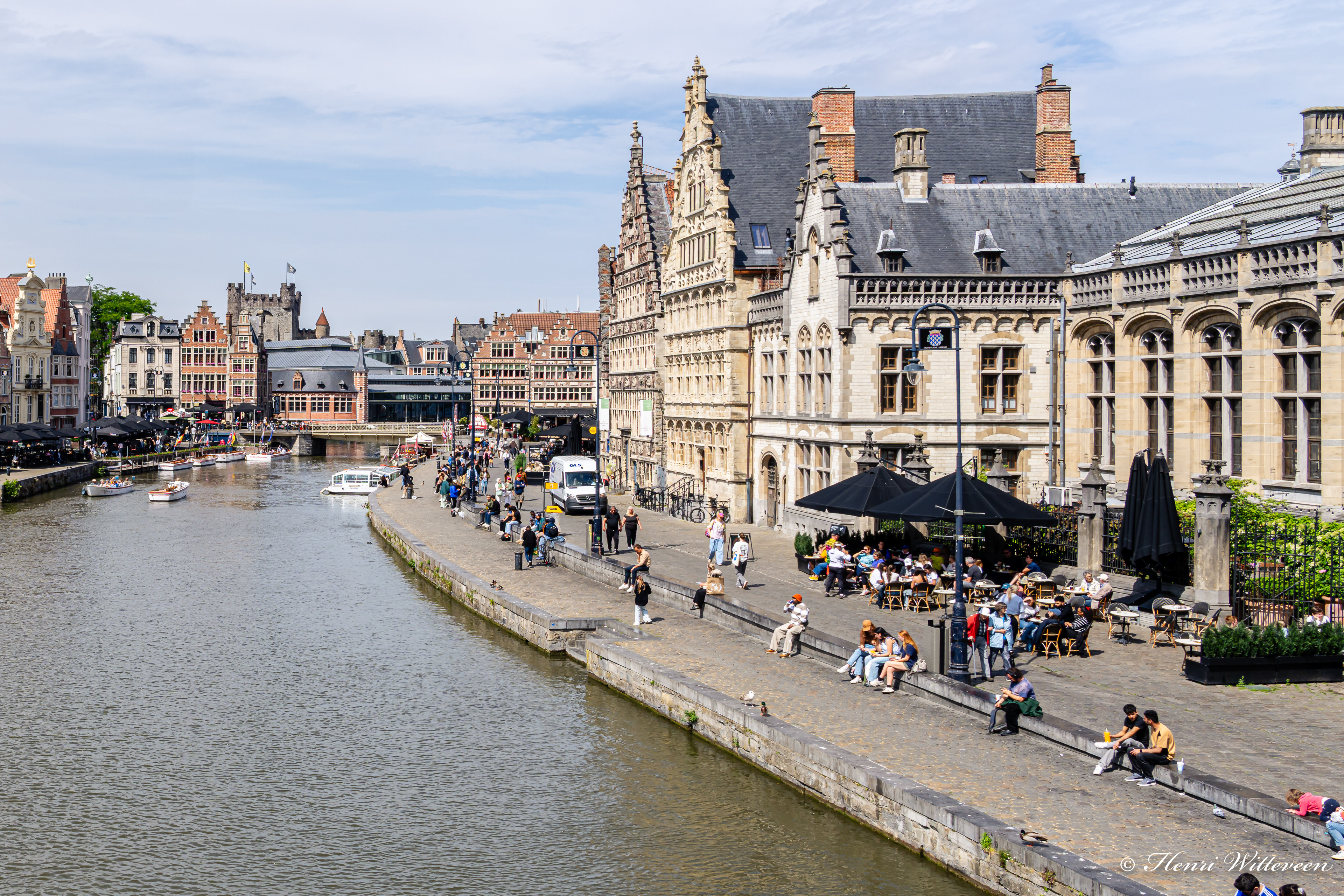 12  - Gent - De Leie gezien vanaf de Sint-Michielsbrug (The Leie as seen from the Saint Micheals bridge)