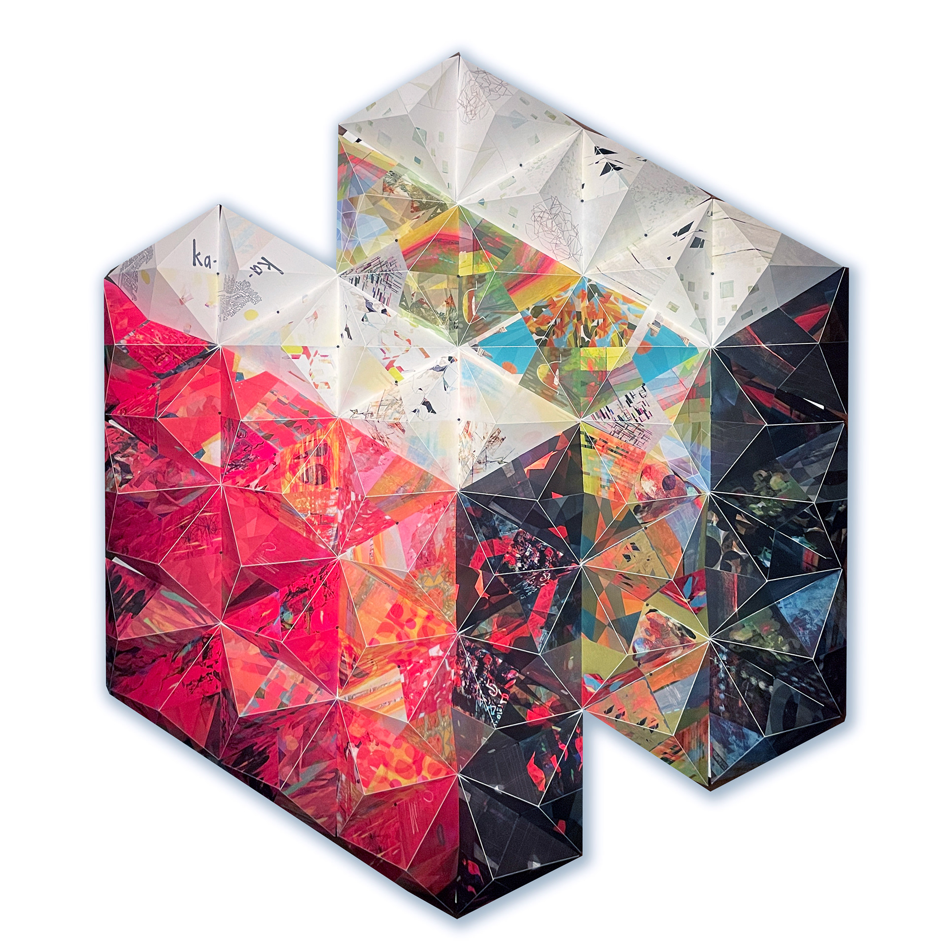 'Equinox (Fall)' Mixed media, 48 x 42 x 3.5 inches, 2022