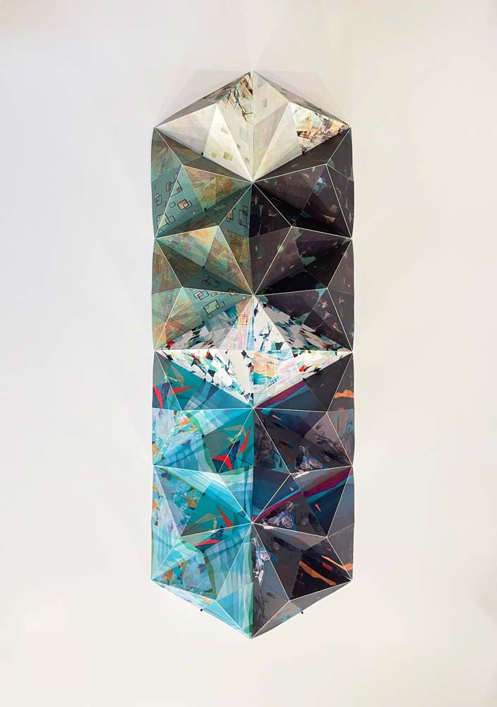 'Memories: March and April' Mixed media 40 x 14 x 3.5 inches