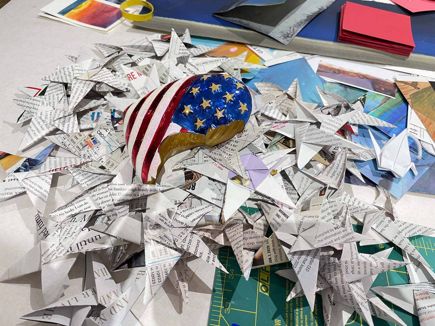 Artmaking workshop for Election Therapy, 2024