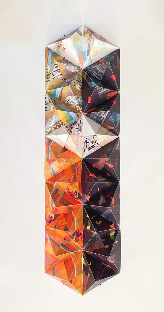 'Memories: February and December' Mixed media 48 x 14 x 3.5 inches