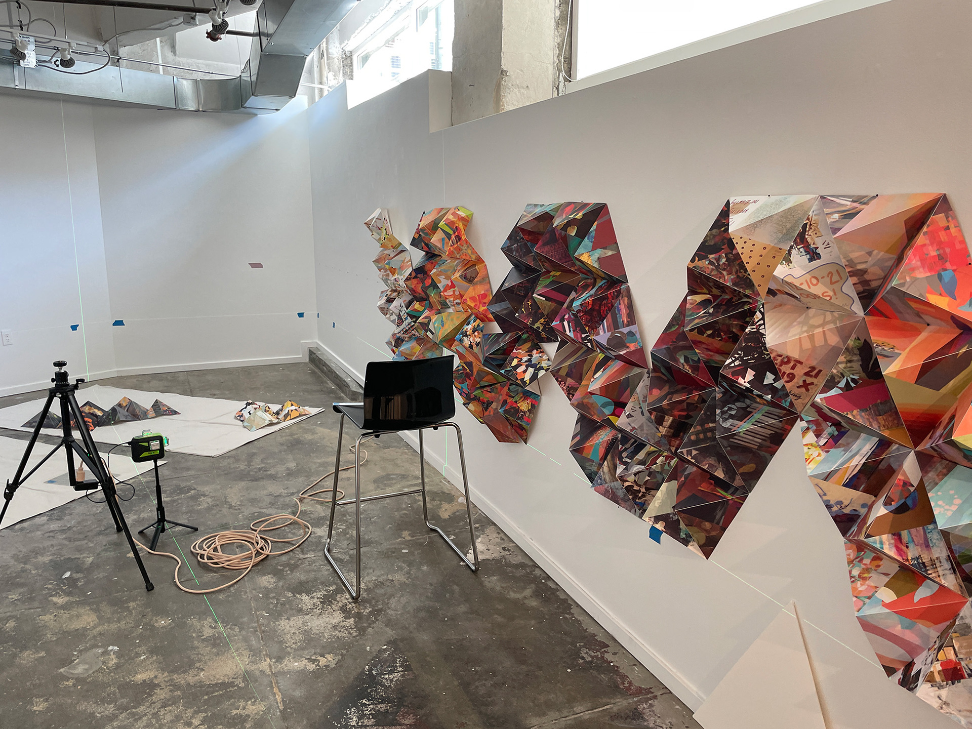 Installing Feedback Loop, South wall