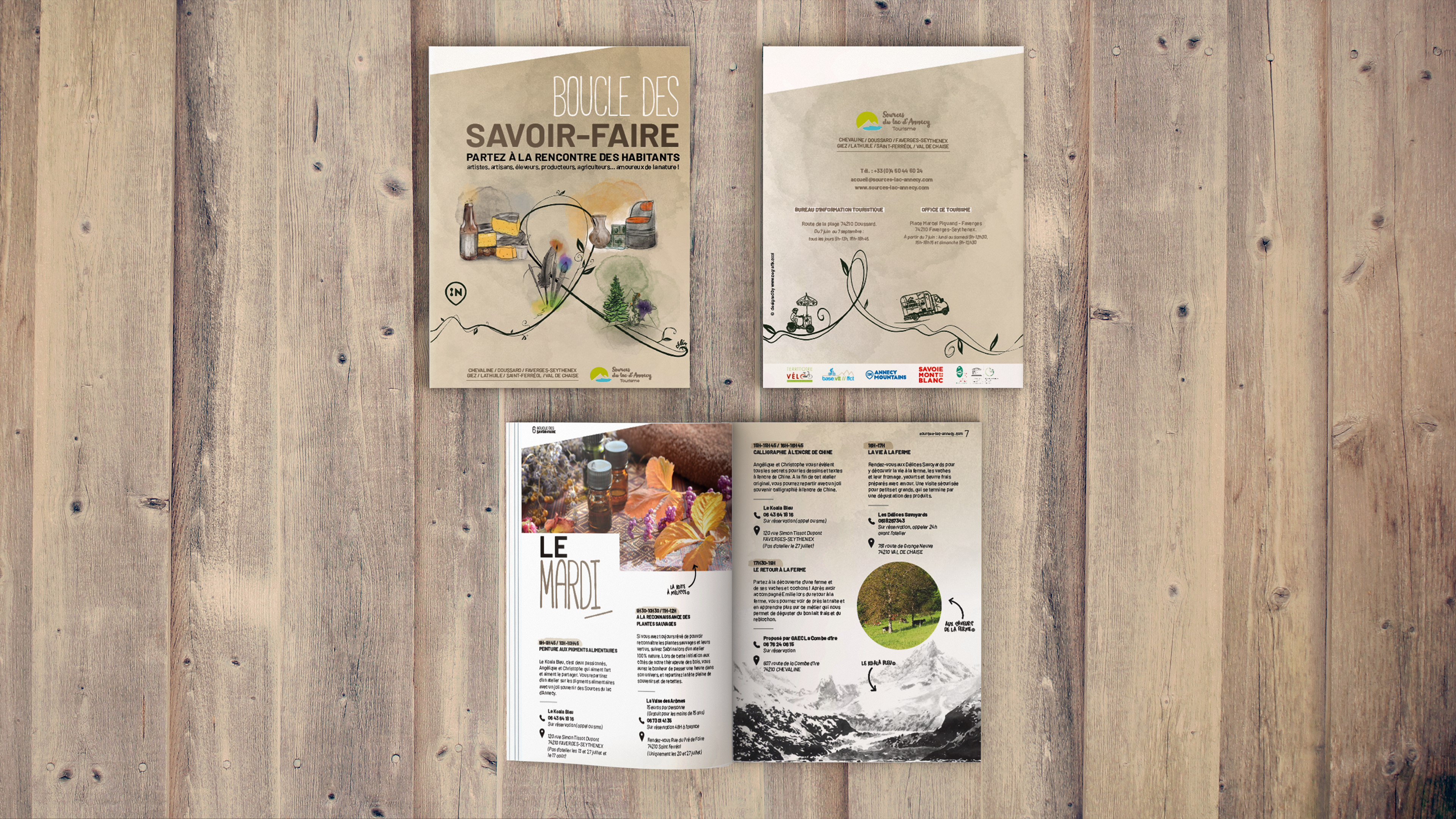 Livret 16 pages A5 - Boucle des savoir-faire - Illustration et mise en page - Français - Anglais