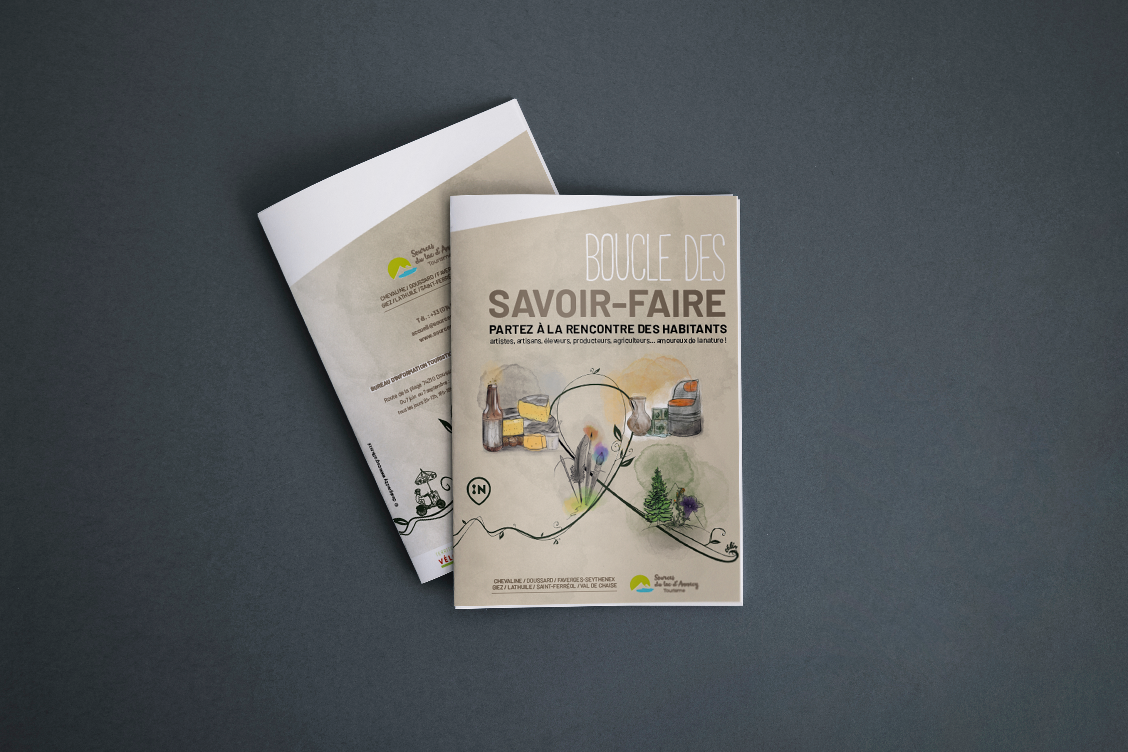 Livret 16 pages A5 - Boucle des savoir-faire - Illustration et mise en page - Français - Anglais