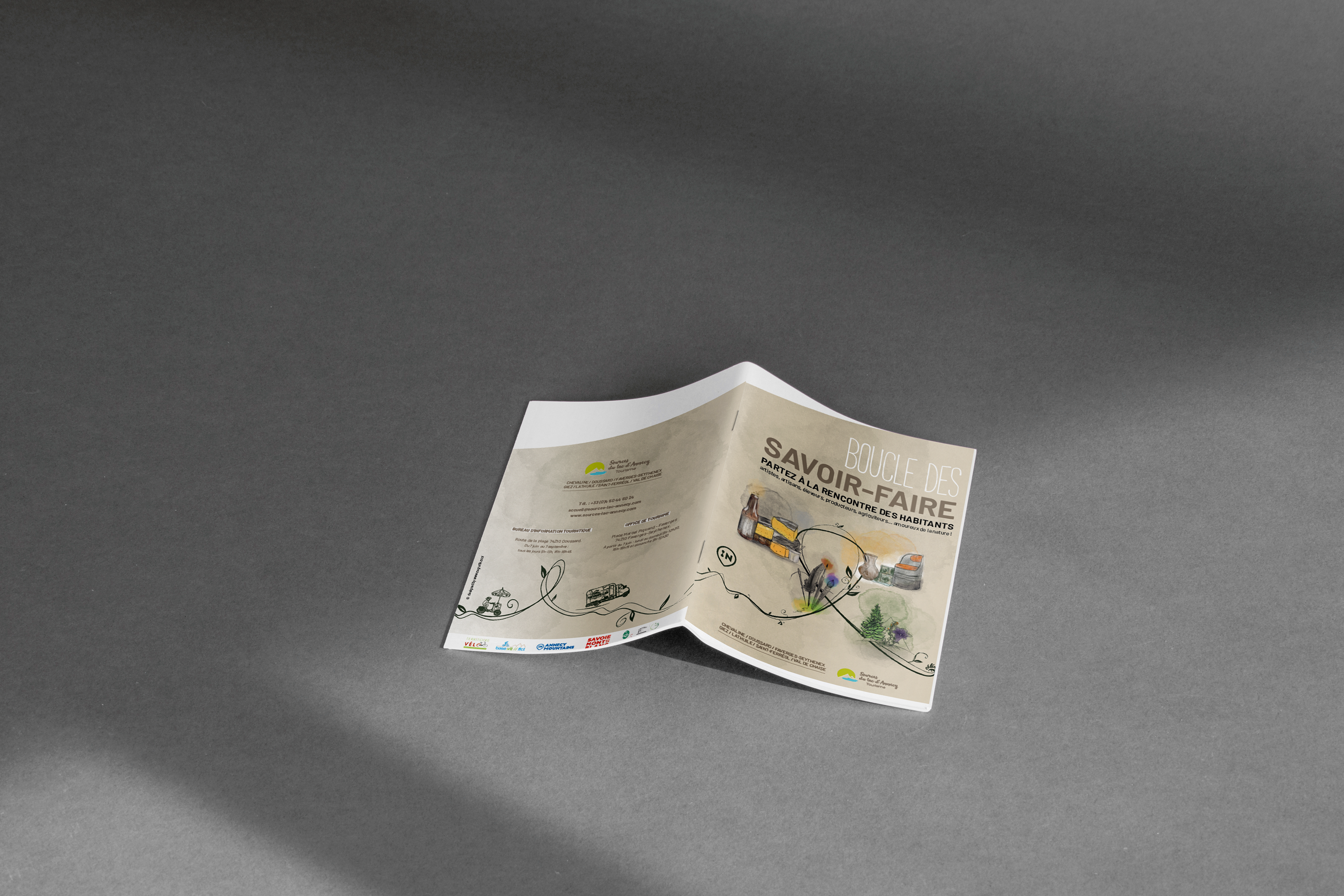 Livret 16 pages A5 - Boucle des savoir-faire - Illustration et mise en page - Français - Anglais