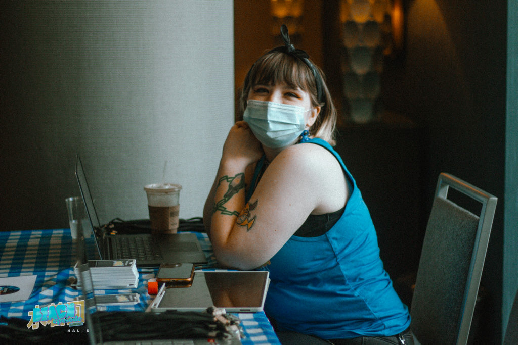Working registration desk at Boston Blue Beat's 2024 Beach Episode tournament. Photographed by @warmhalos