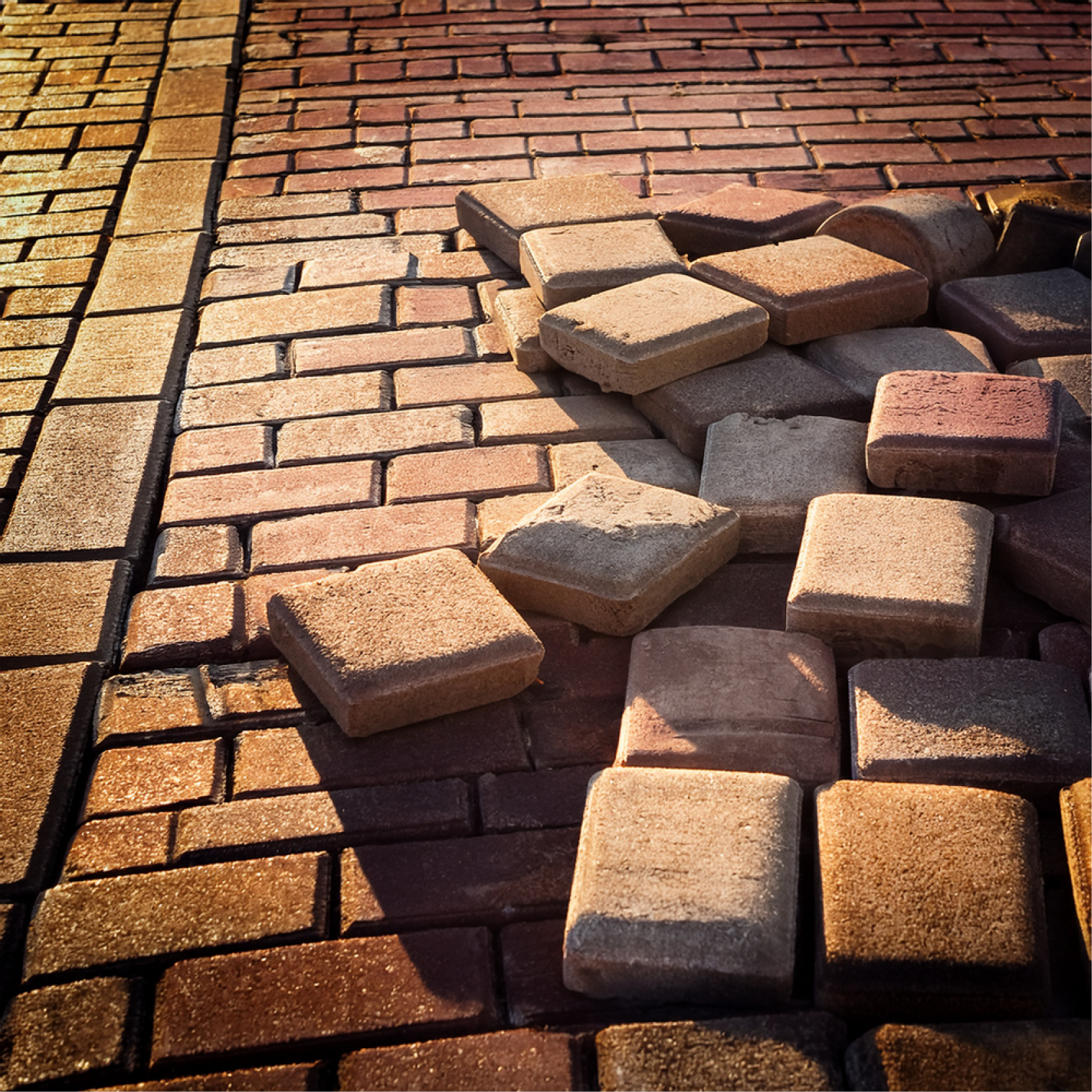 Pflastersteine verlegen