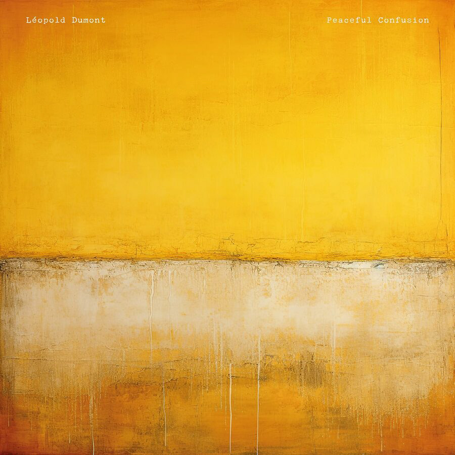 Création visuelle album musique contemporaine, Takuya Studio — abstraction picturale, palette ocre, vinyle collector