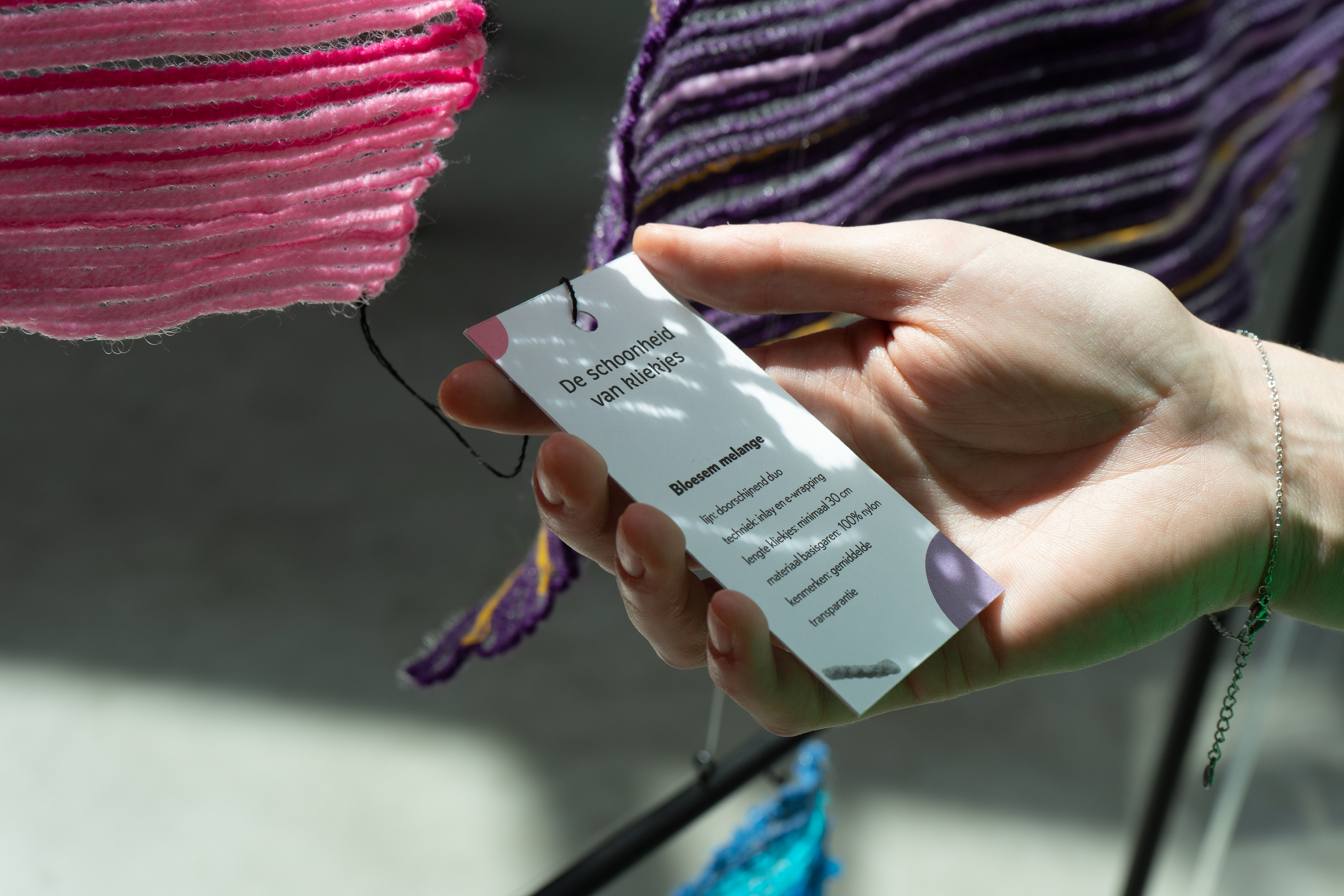 Close up sample label