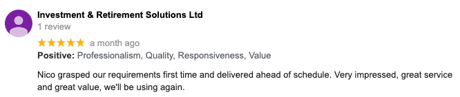 Investment & Retirement Solutions - Google Review