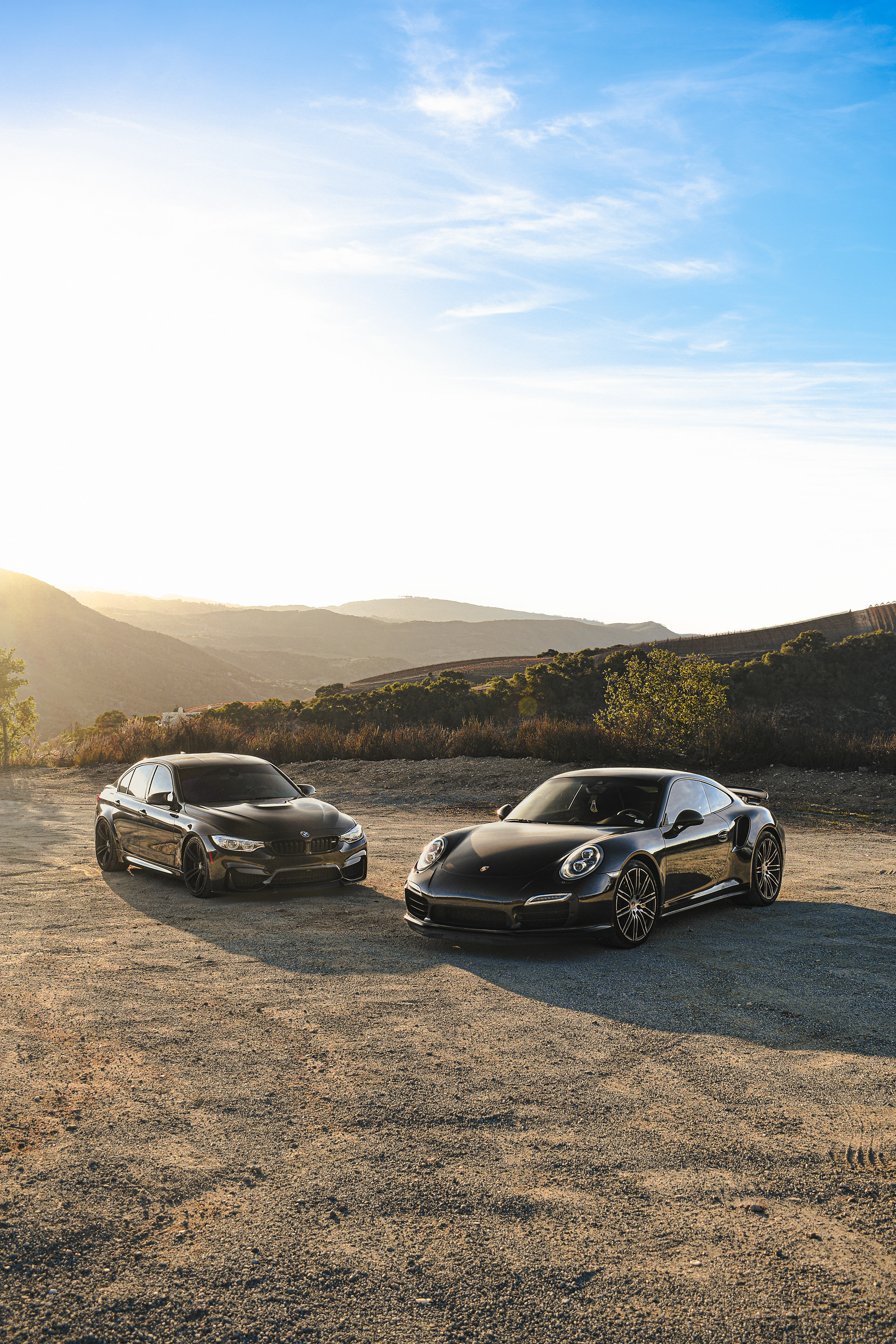 Porsche 911 Turbo S and BMW M3