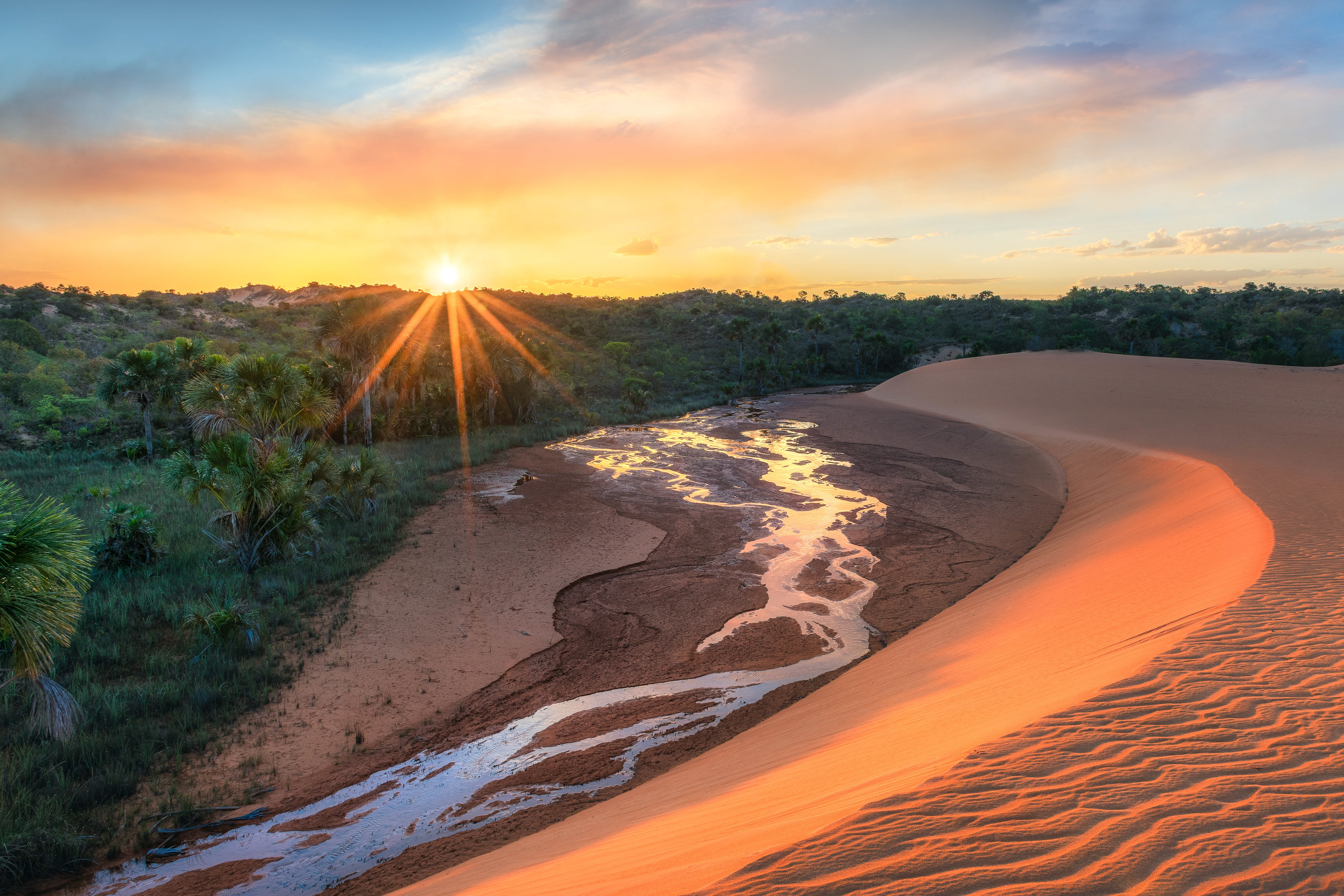 Pôr do sol nas dunas do Jalapão