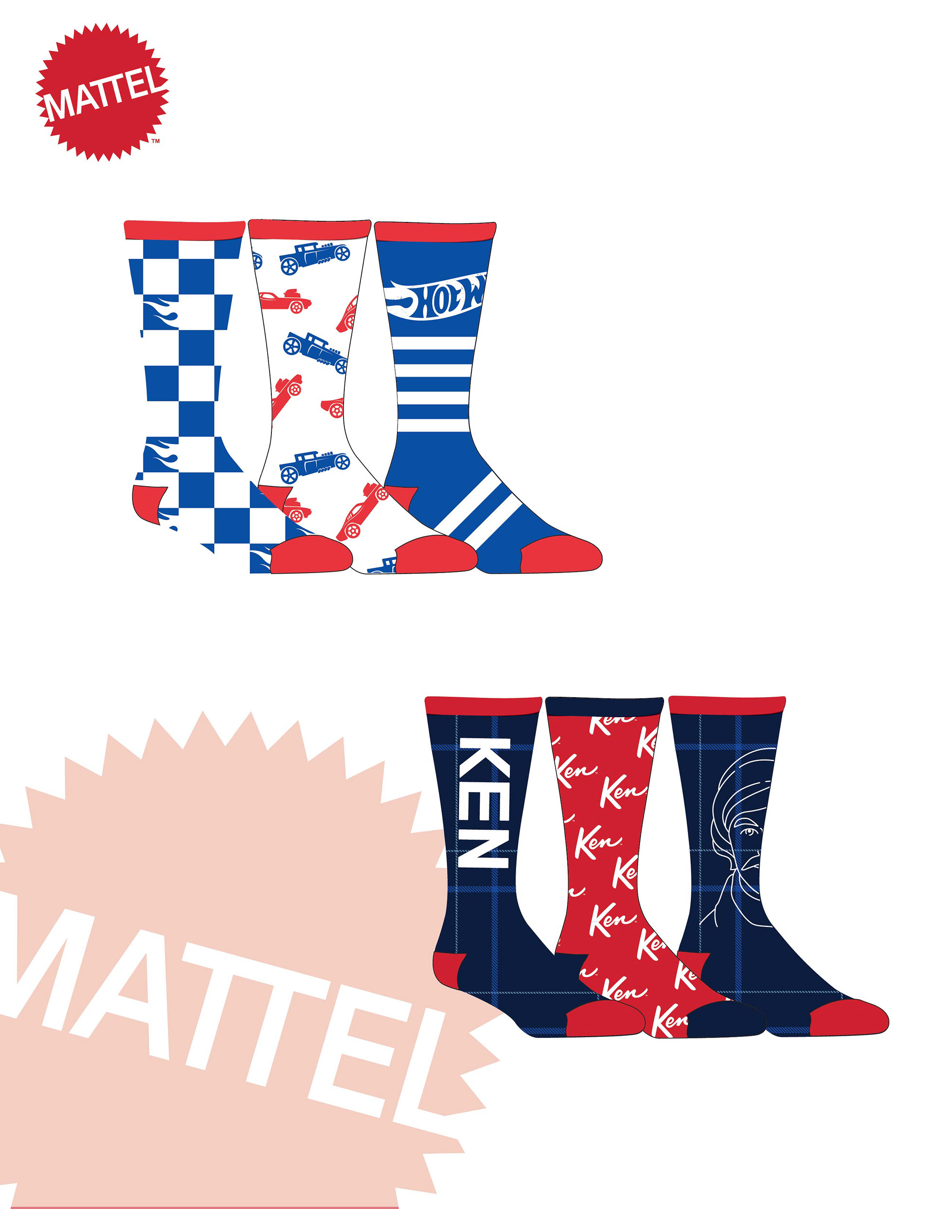 Mattel Americana Crew Socks