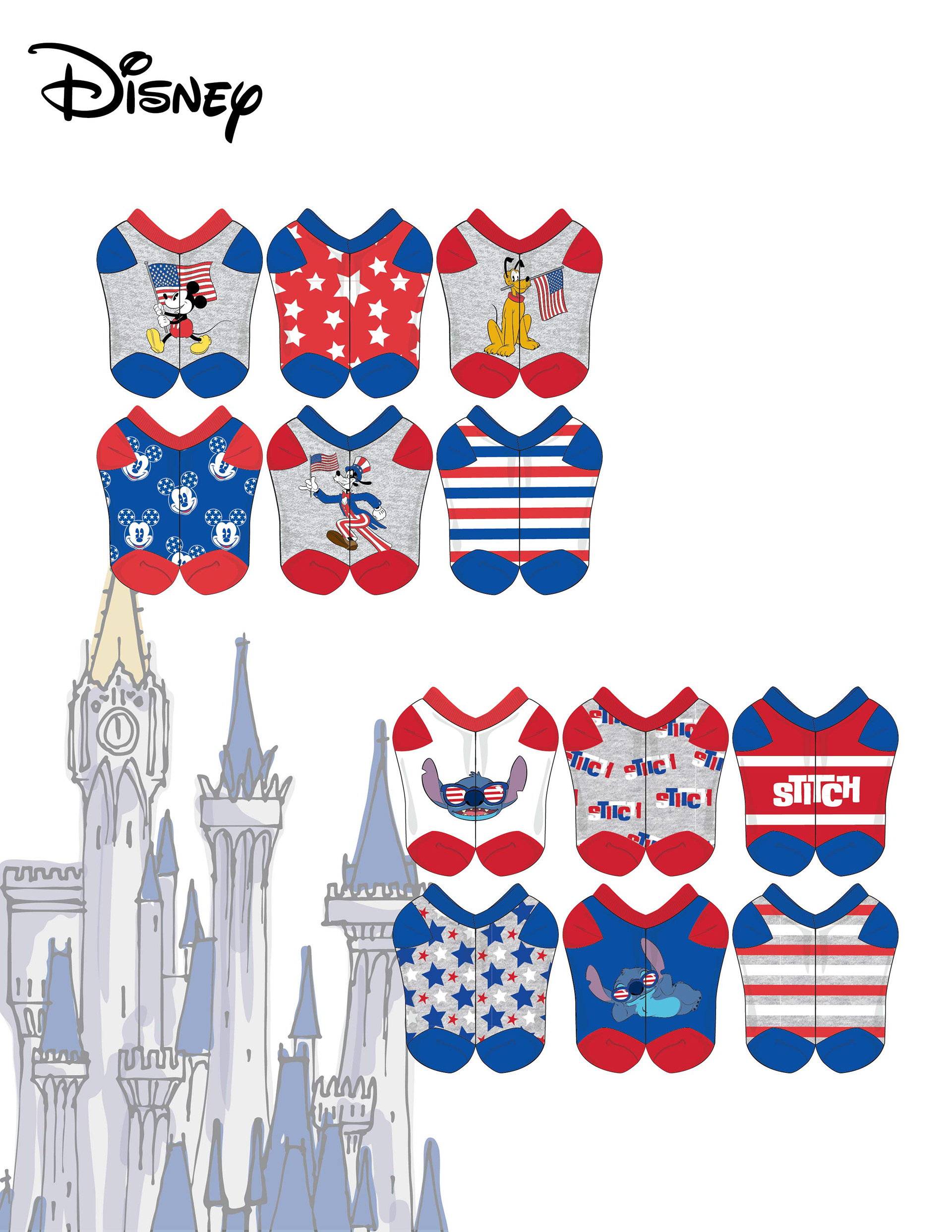 Disney Americana No-Show Socks