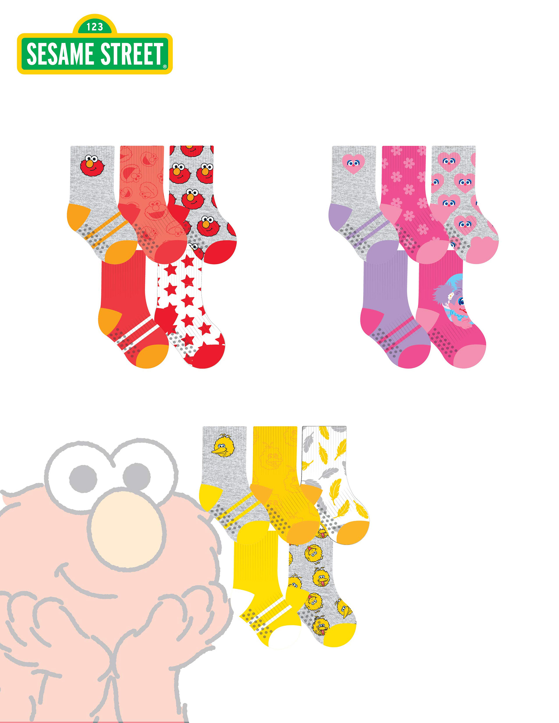 Sesame Street Toddler Crew Socks