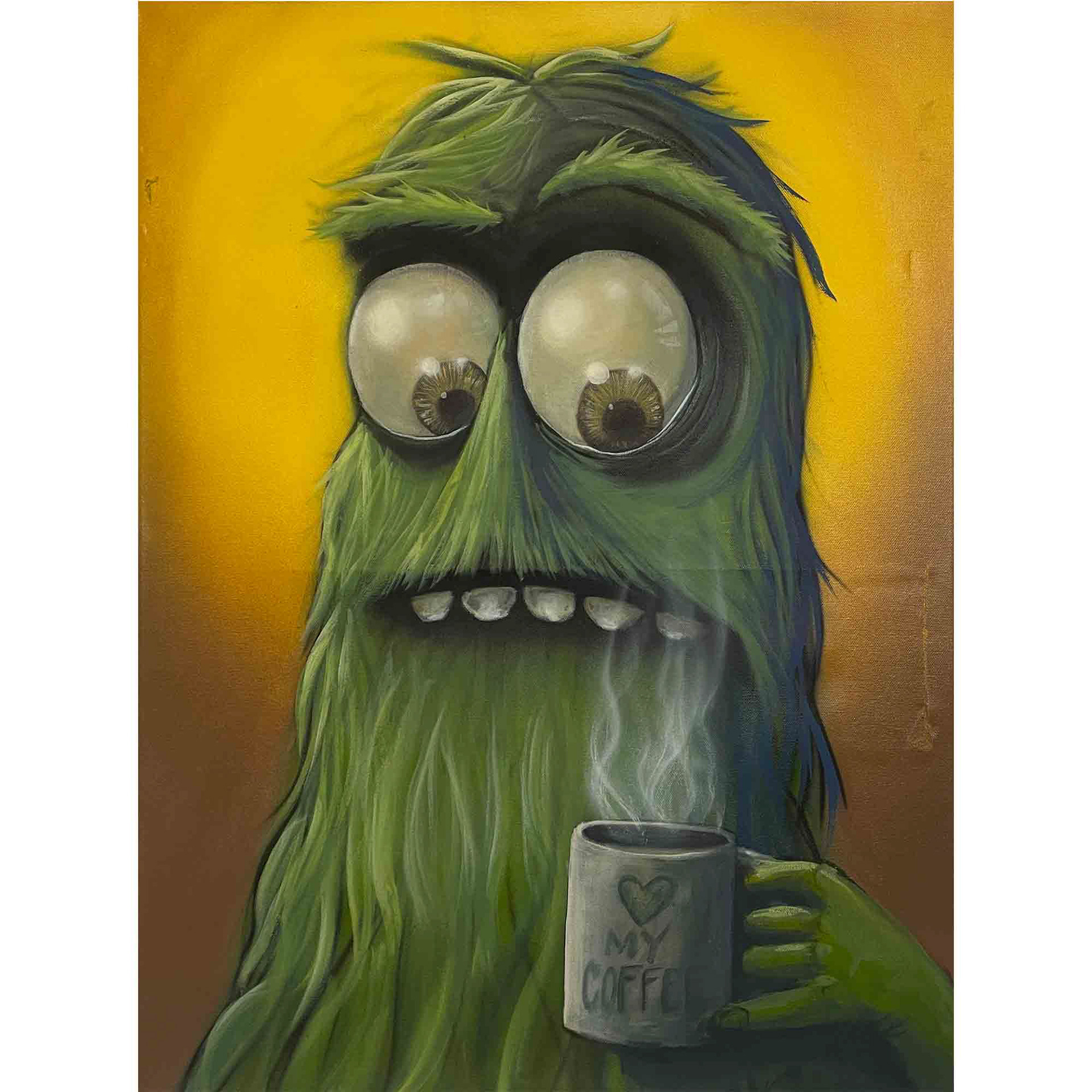 "LOVE MY COFFEE", Original Malerei Leinwand, 60*80cm, Beispielpreis: 850,-
