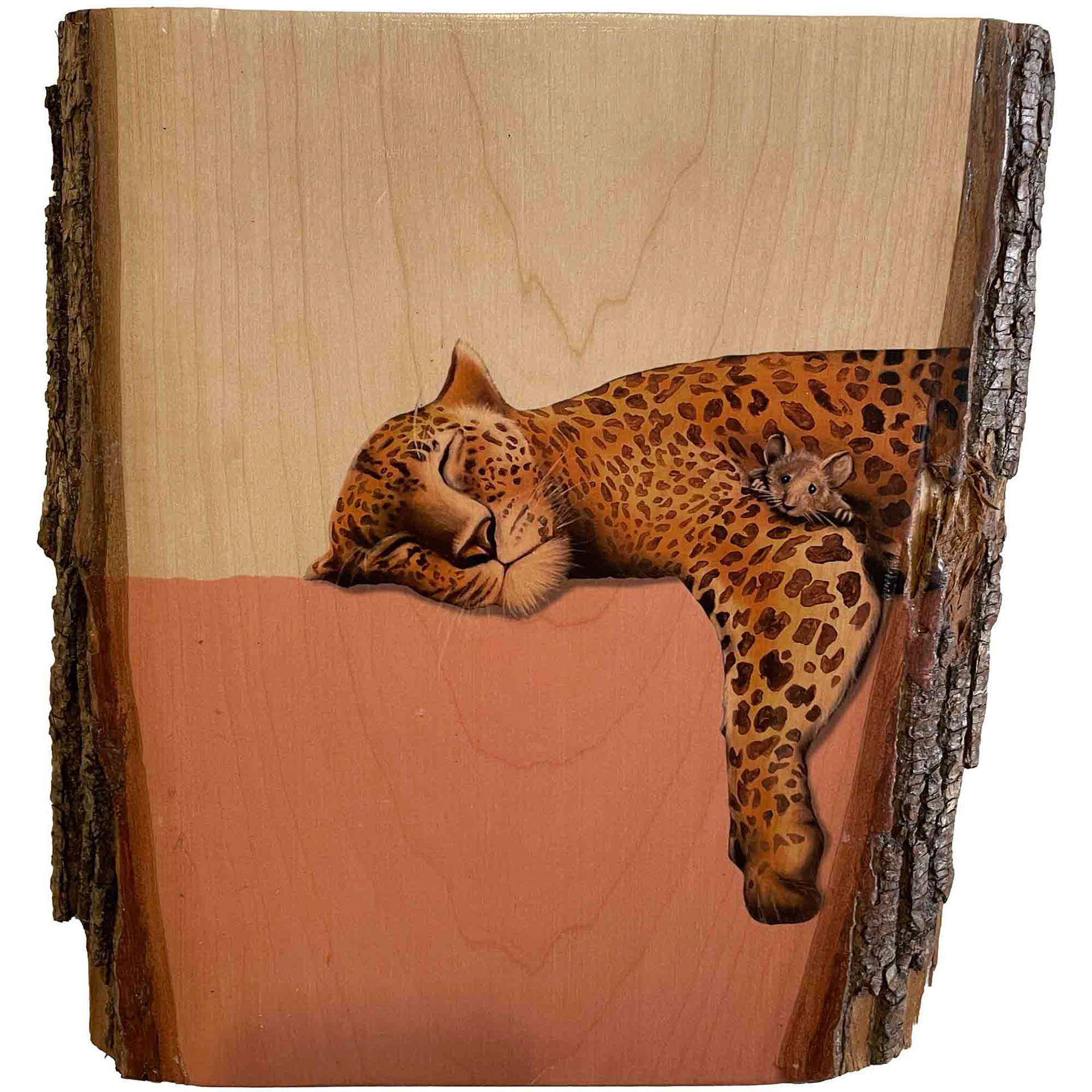 "Katz und Maus", Originaldruck Ahorn, 20*25cm, Beispielpreis: 120,-