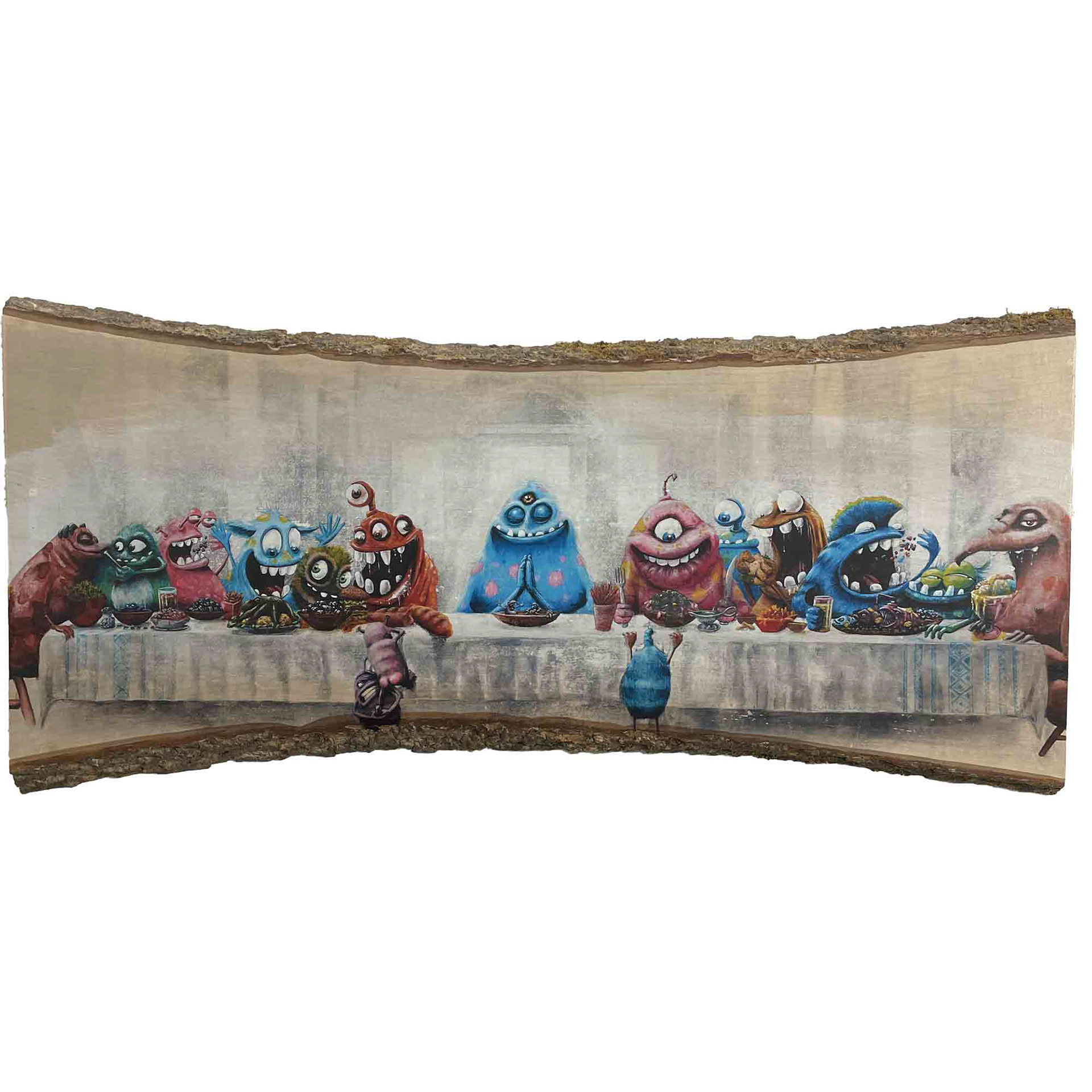 "LETZTES MAL", Mischtechnik auf Ahorn, 75*36cm, Beispielpreis: 550,-