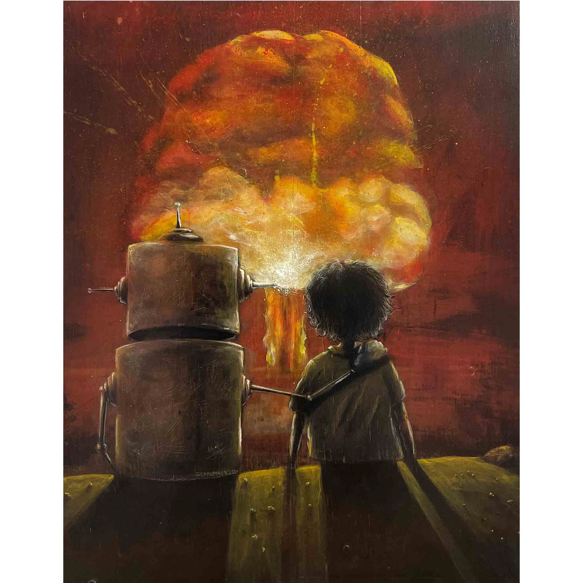 "YOU HAVE A FRIEND IN ME", Original Malerei auf Holzplatte, 49*65cm, Beispielpreis: 3.500,-