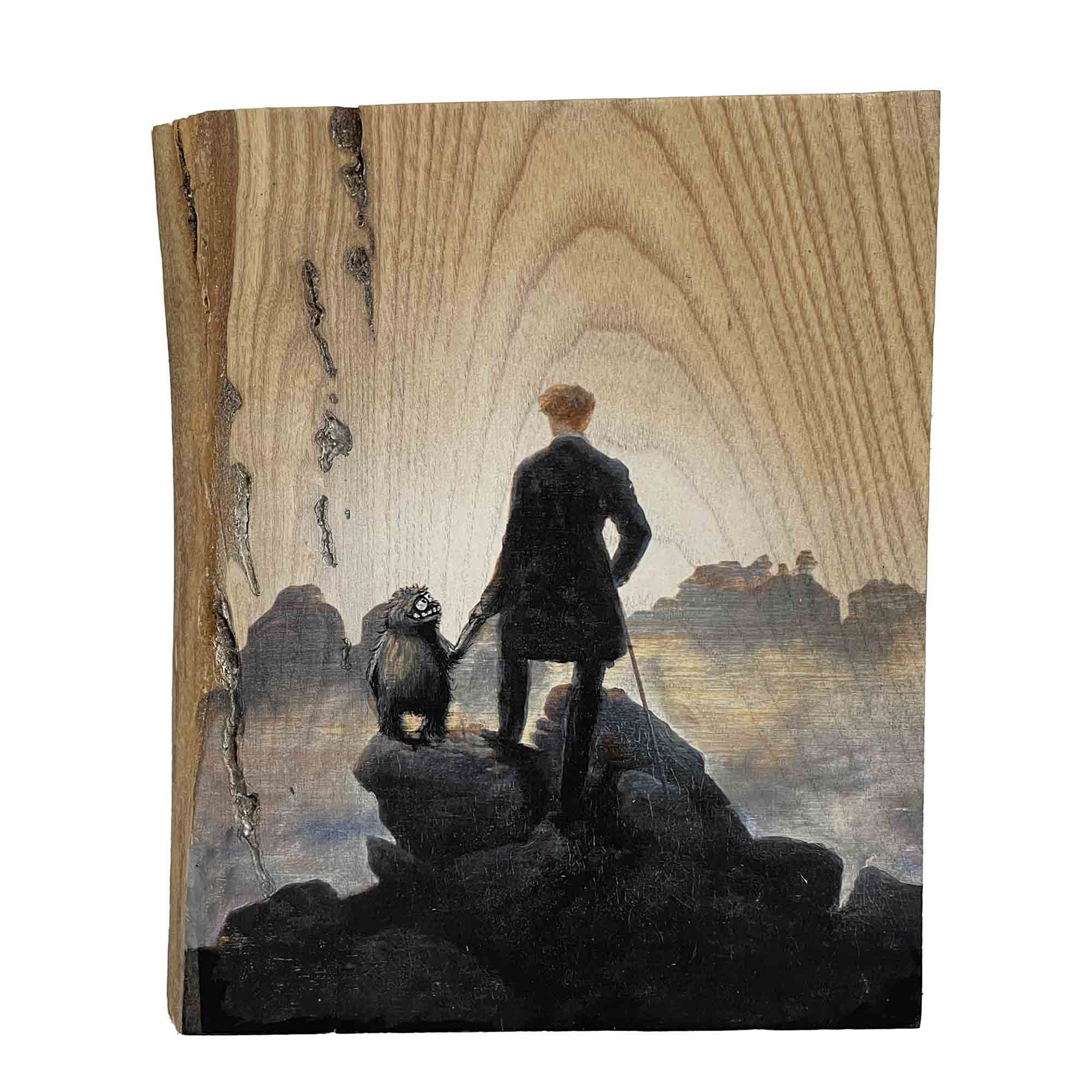 "WANDERER", Mischtechnik Kirsche, 21*24cm, Beispielpreis: 70,-
