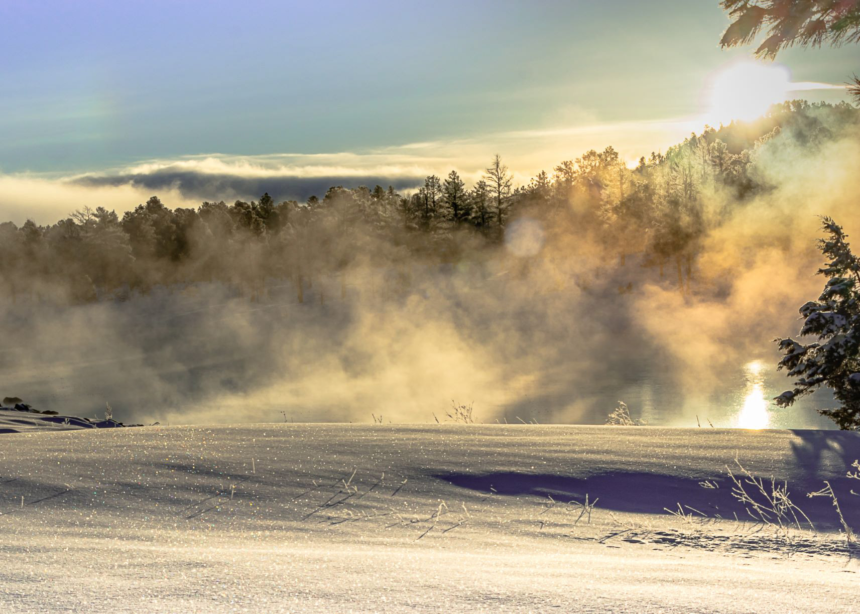 Cataract Lake Winter Sunrise