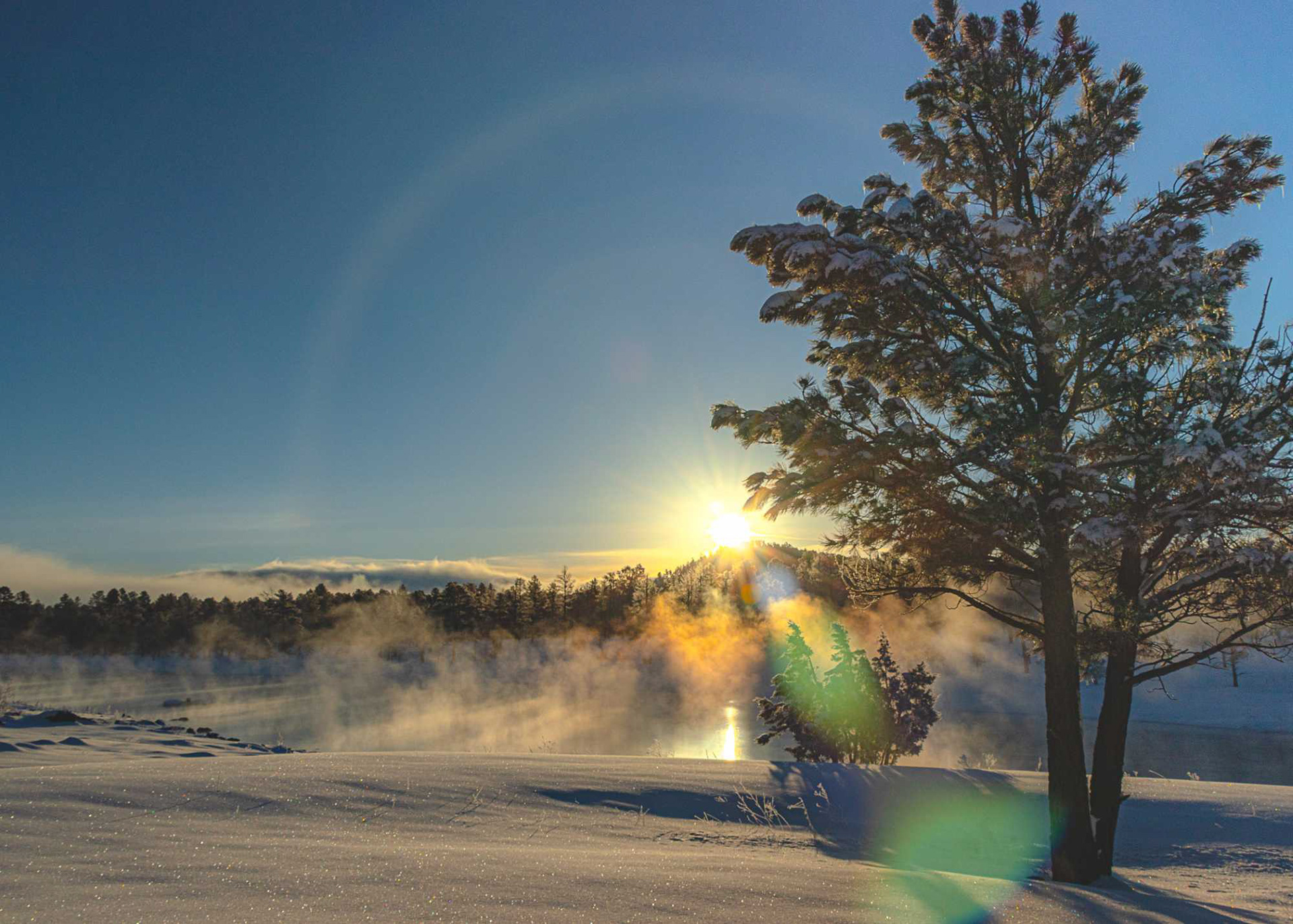 Winter Sunrise at Cataract Lake