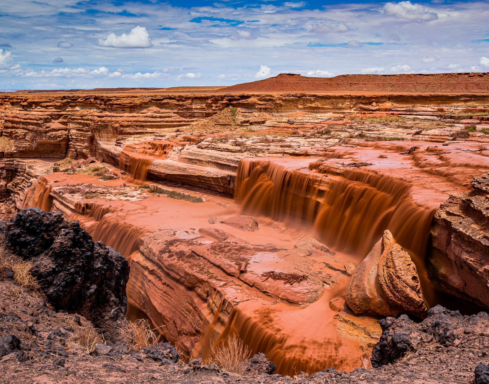 Grand Falls, also known as Chocolate Falls, Painted Desert Navajo Nation Arizona