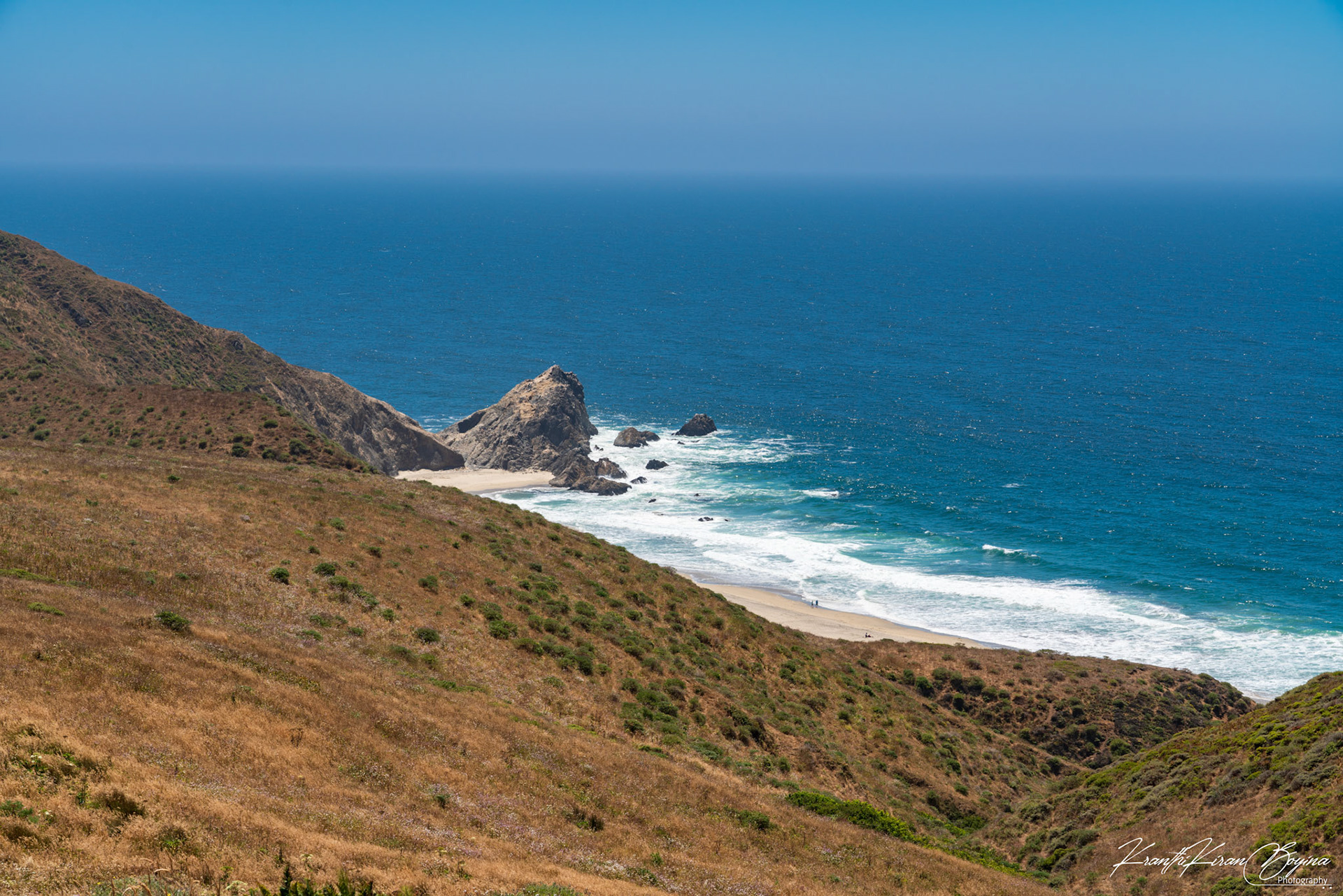 A distant view of McClures Beach