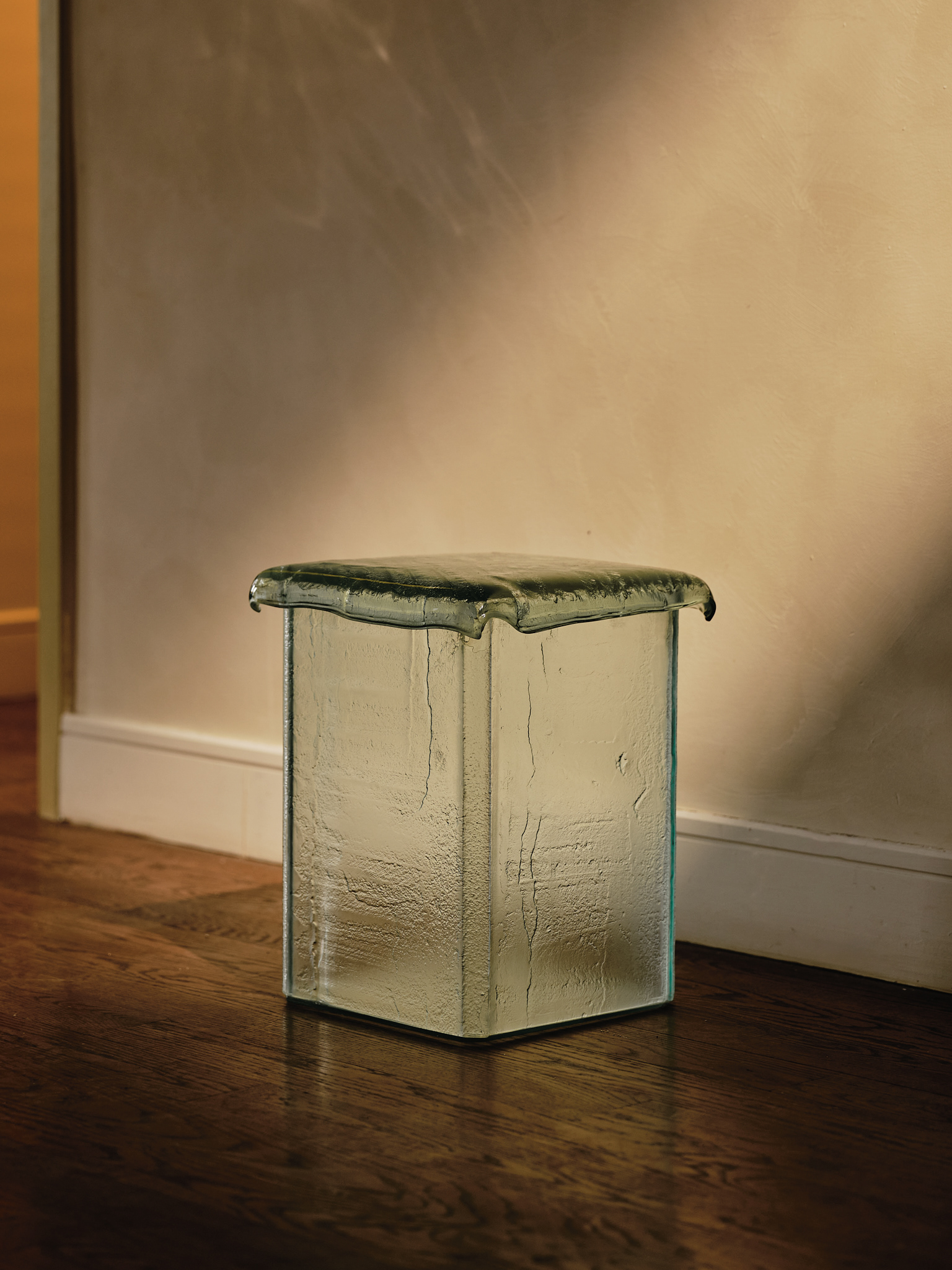 Vintage 'Melted Glass' side table
