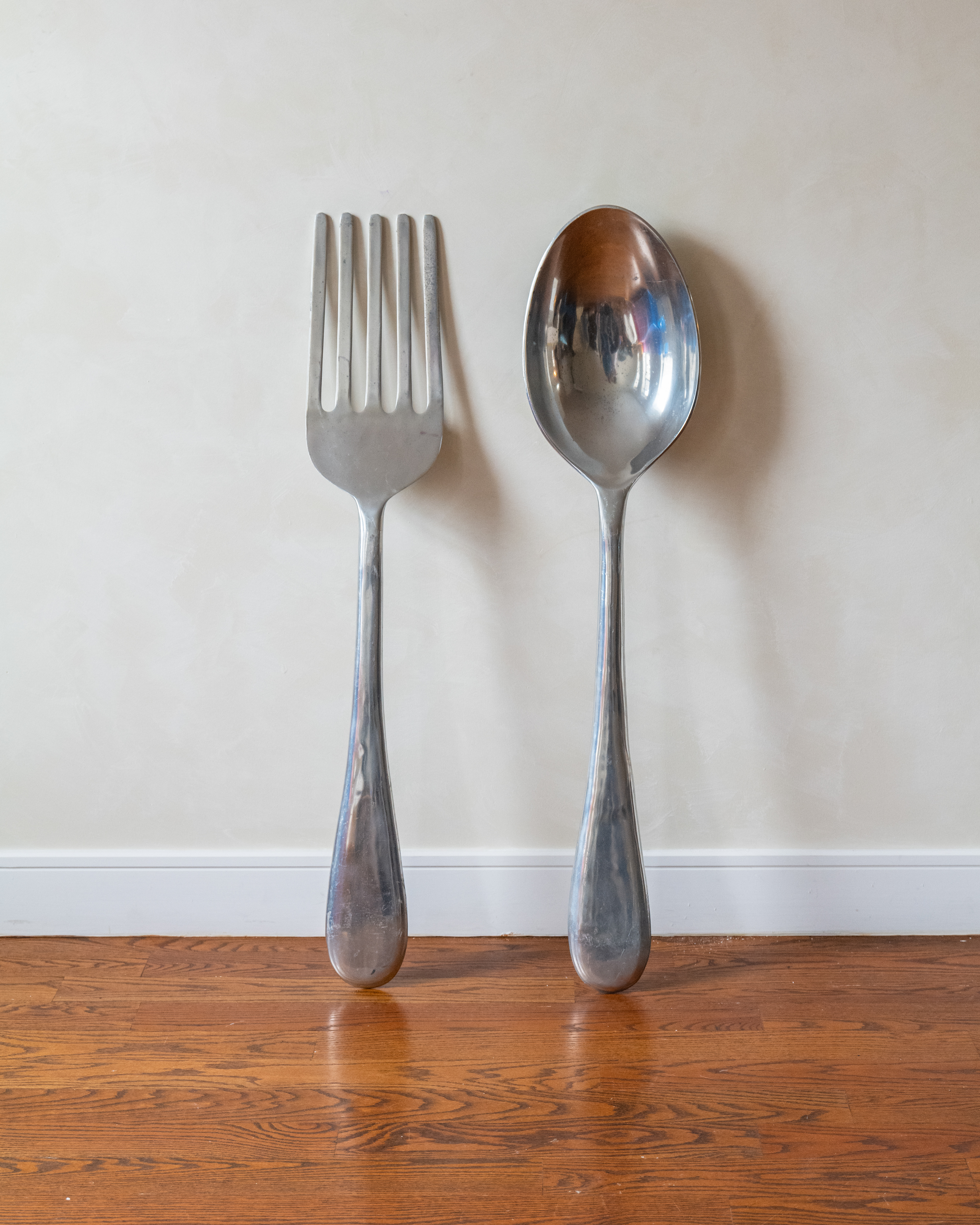 Large-Scale Fork & Spoon Sculpture by Curtis Jere 1970s