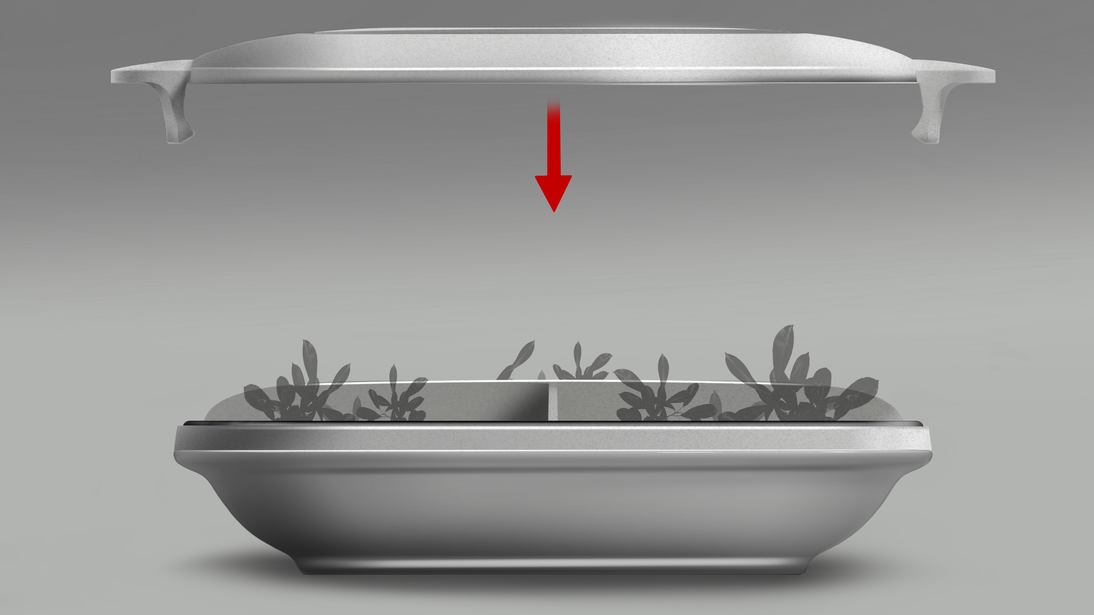 3. Aufsetzen des Deckels