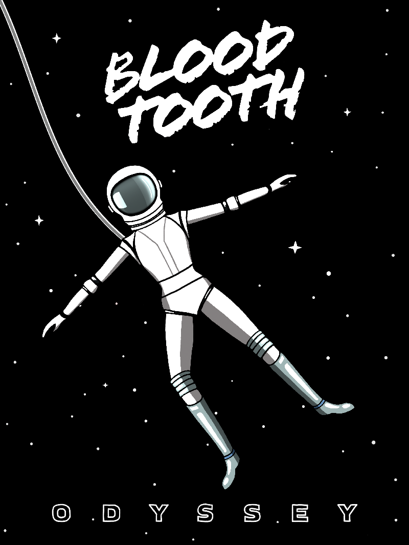 woman astronaut in space for Bloodtooth's single, Odyssey
