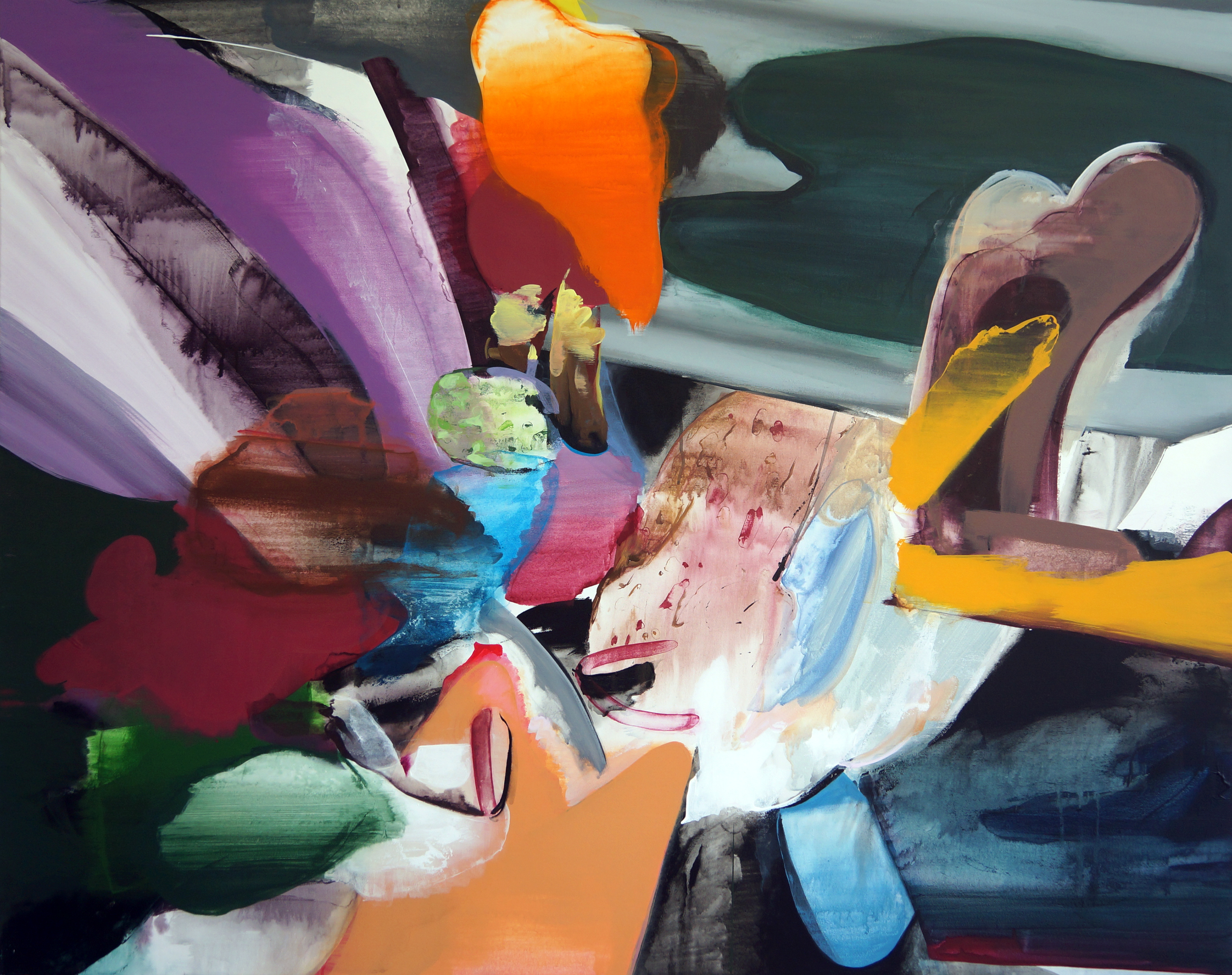 Unless do disturb others, 2020. Acrylic on canvas, 120x150cm, Kistefos Museum, Norway