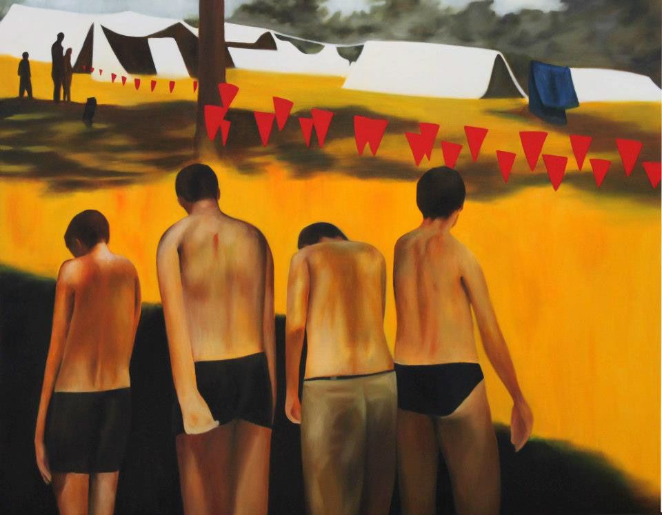 Swimming without water, 2011. Oil on canvas, 130.3 x 162.2 cm