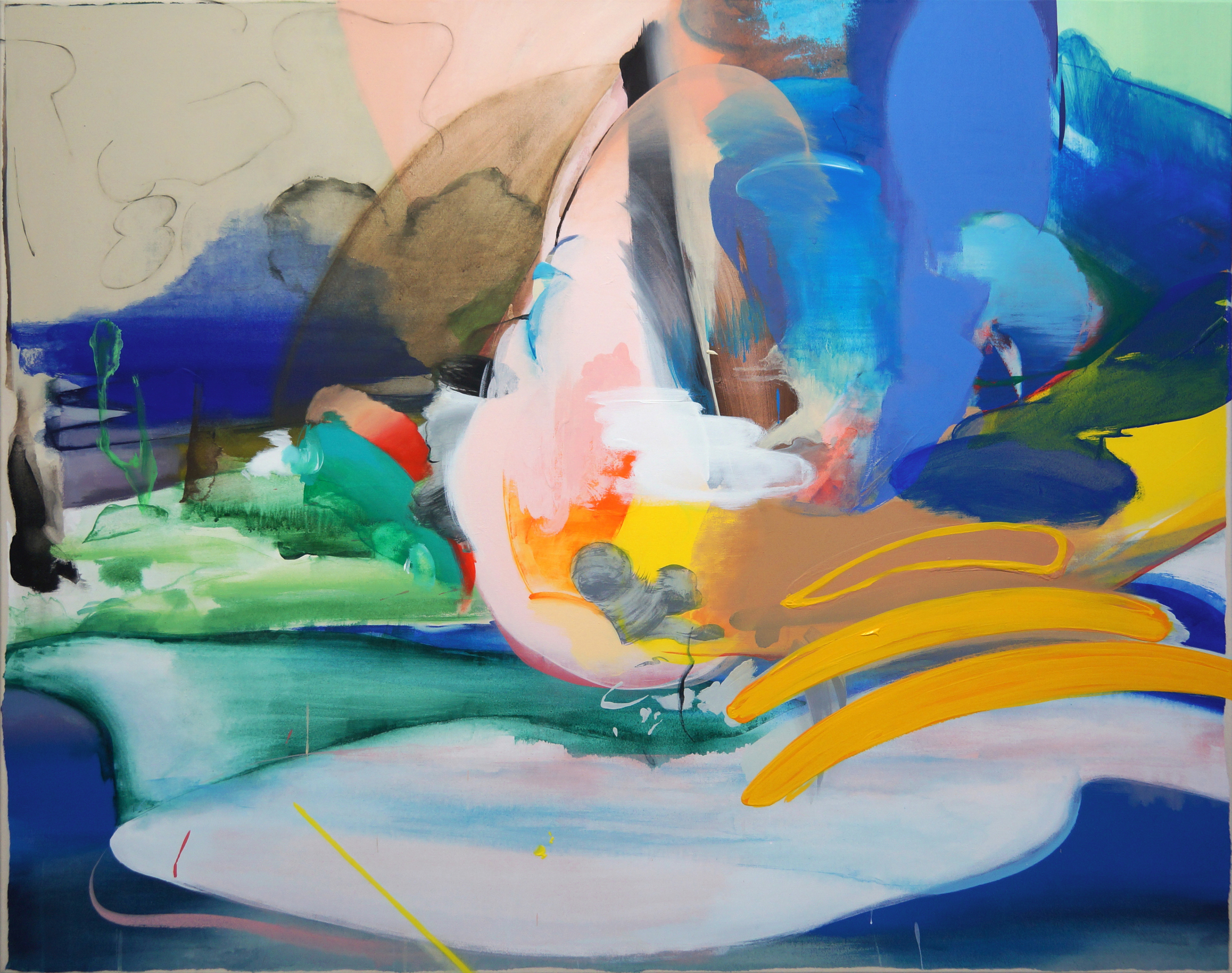 Erased place G.0, 2021, Acrylic on canvas, 120 x 150 cm. Private collection, Germany