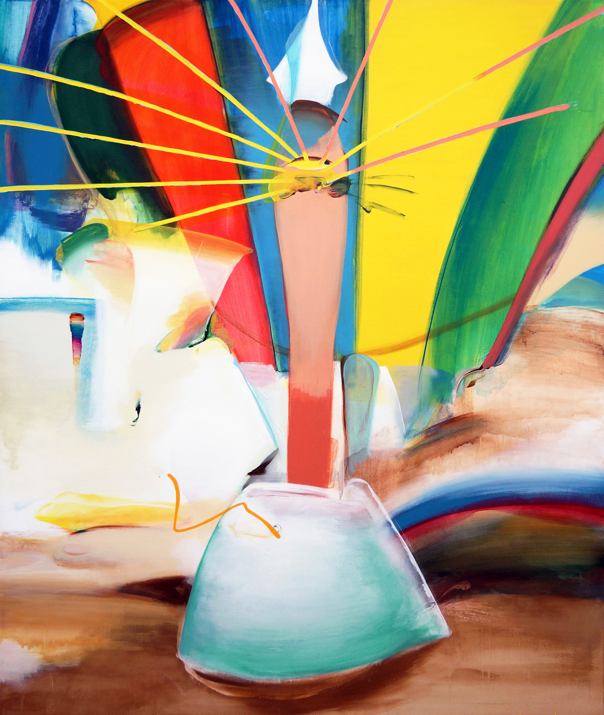 Erased place NK.5, 2021. Acrylic on canvas, 150 x 180 cm