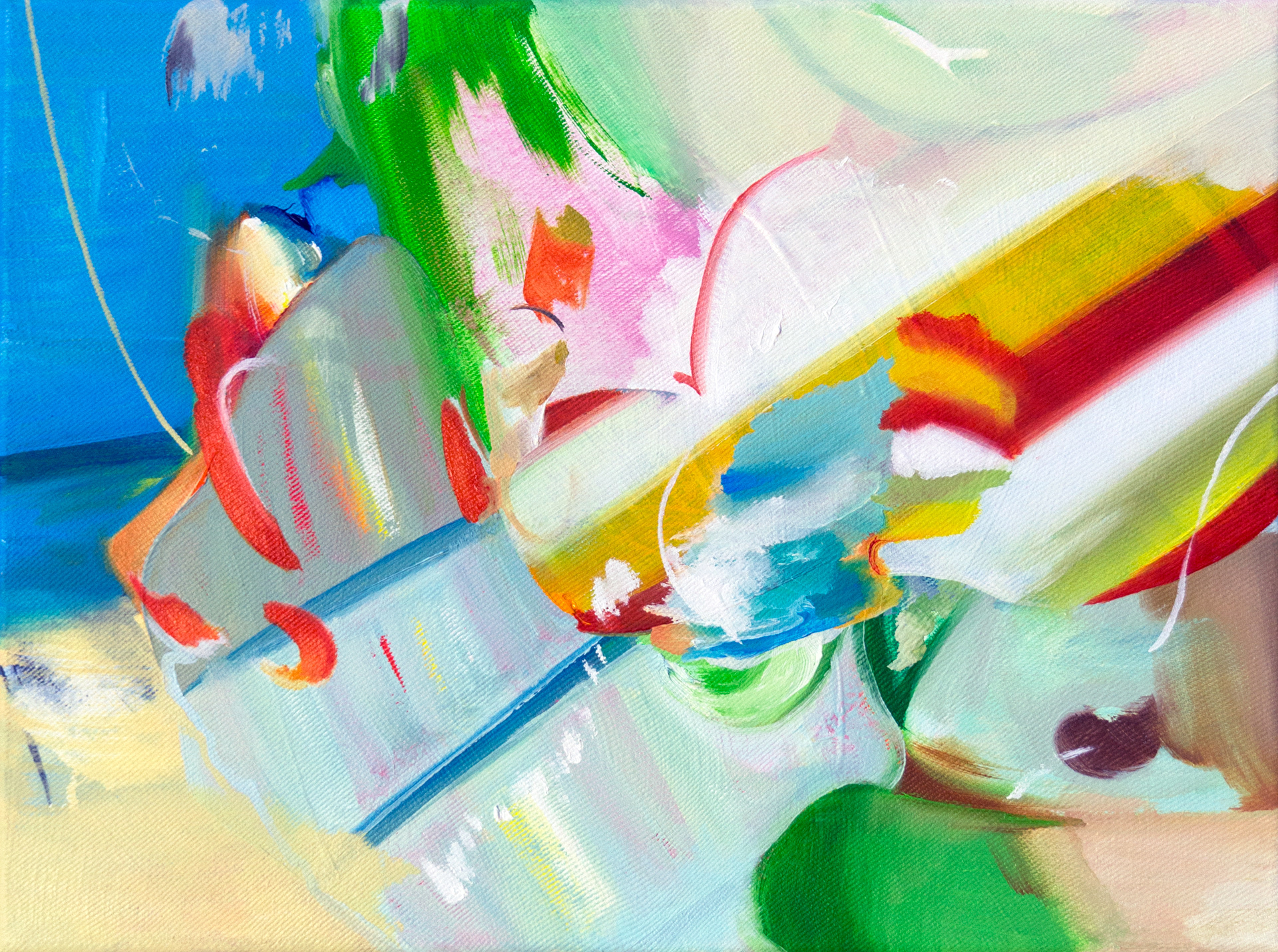 Erased Place NK.11, 2022. Oil on canvas, 30 × 40 cm
