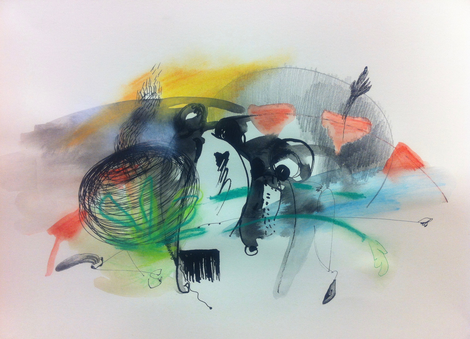 Playground, 2014. pencil and water color on a paper, 210 × 297 mm