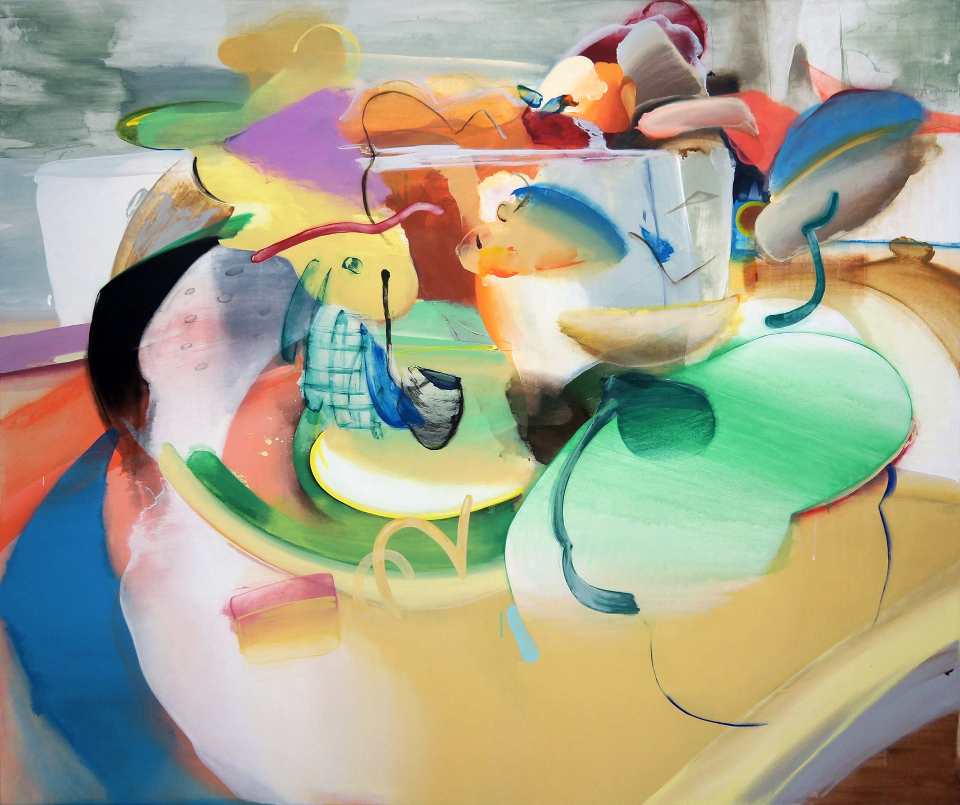 Erased place K.3, 2021. Acrylic on canvas, 160 x 190 cm