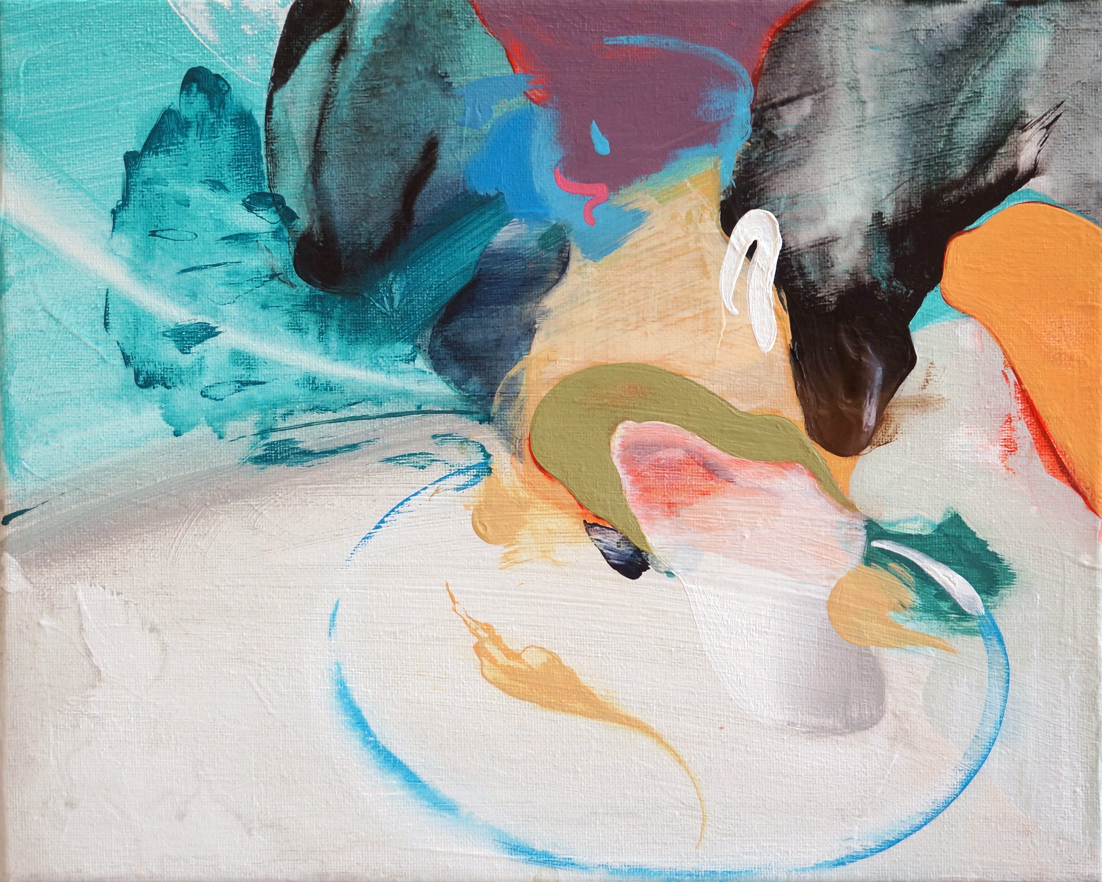 Lay.out_ein kind, 2020, Acrylic on canvas, 24 x 30 cm, Private collection, Korea