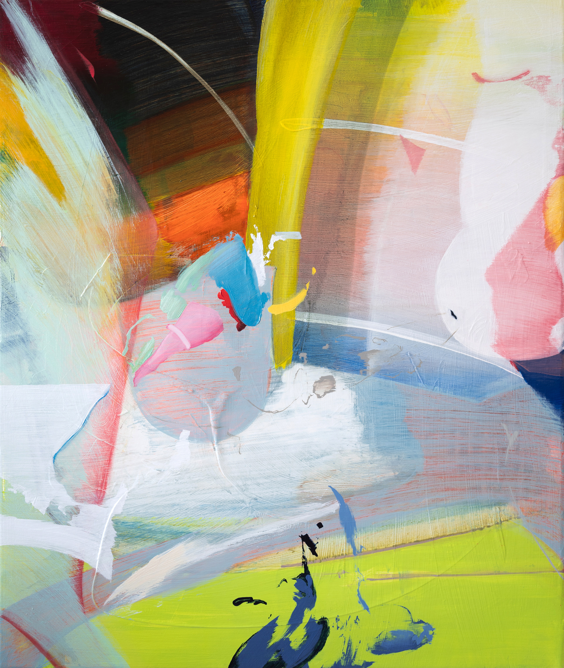 Erased place NK.36, 2024. Acrylic and oil on canvas, 50 × 60 cm