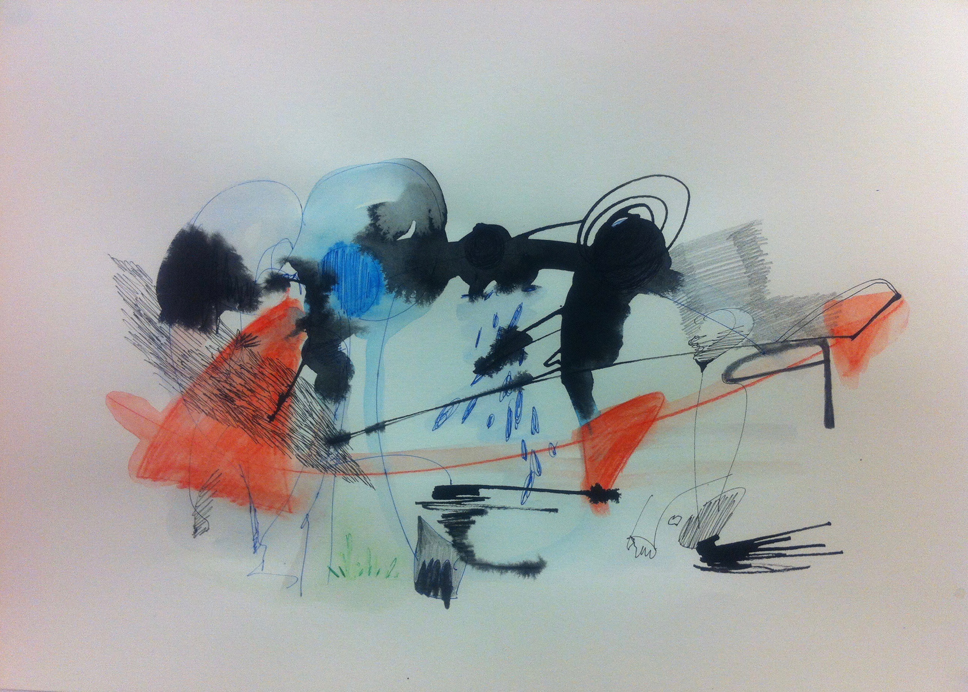 Playground, 2014. pencil and water color on a paper, 210 × 297 mm