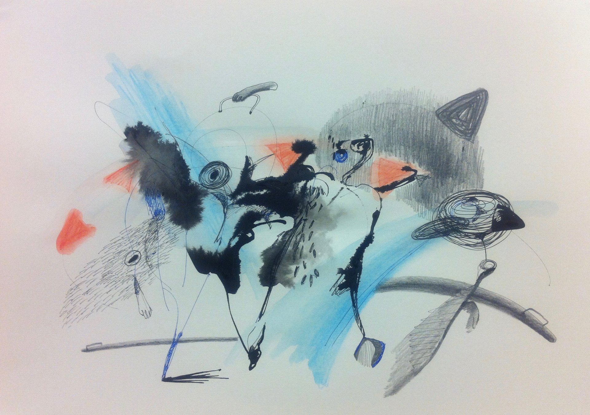 Playground, 2014. pencil and water color on a paper, 210 × 297 mm